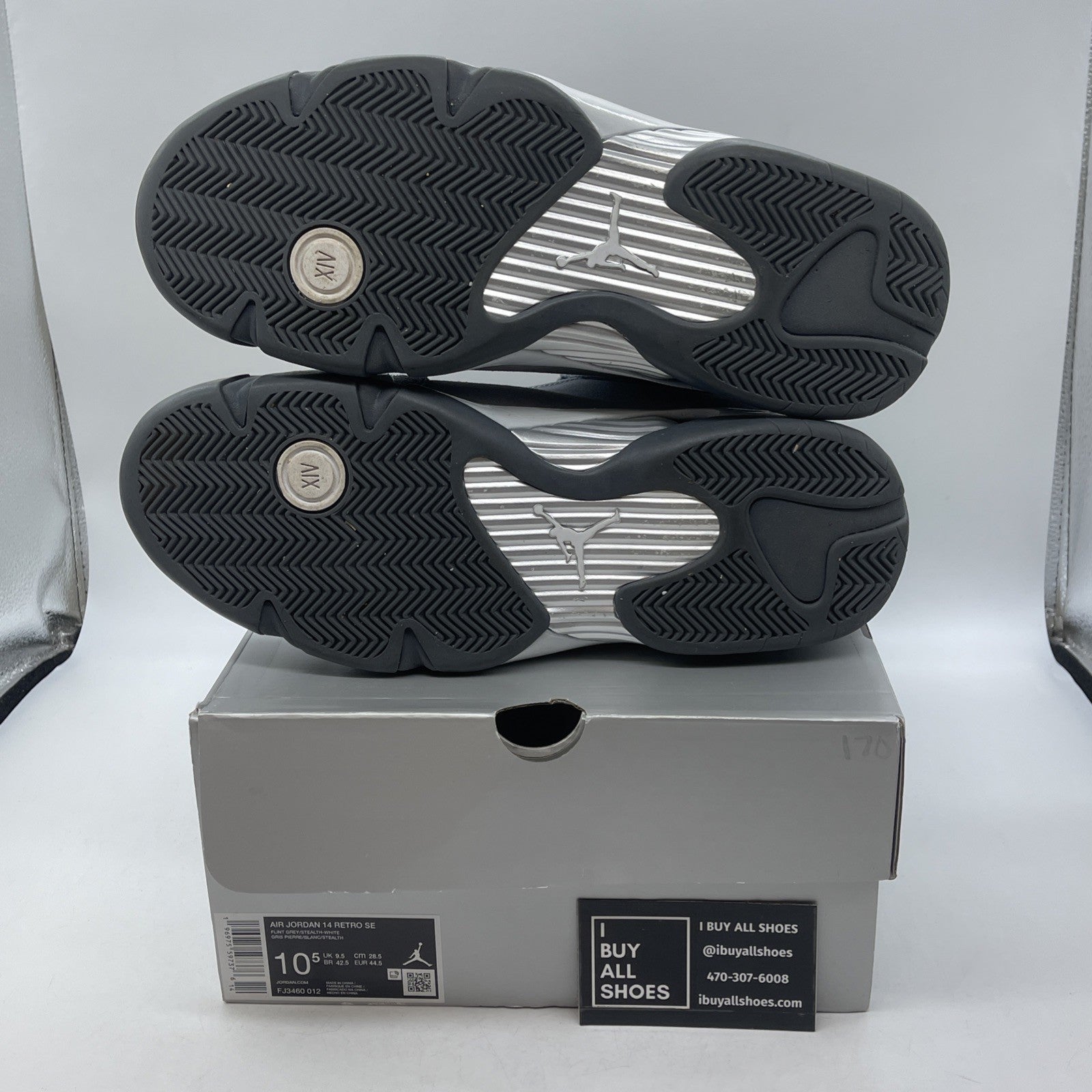 Size 10.5 - Nike Air Jordan 14 Retro Flint Grey White Suede (FJ3460-012)