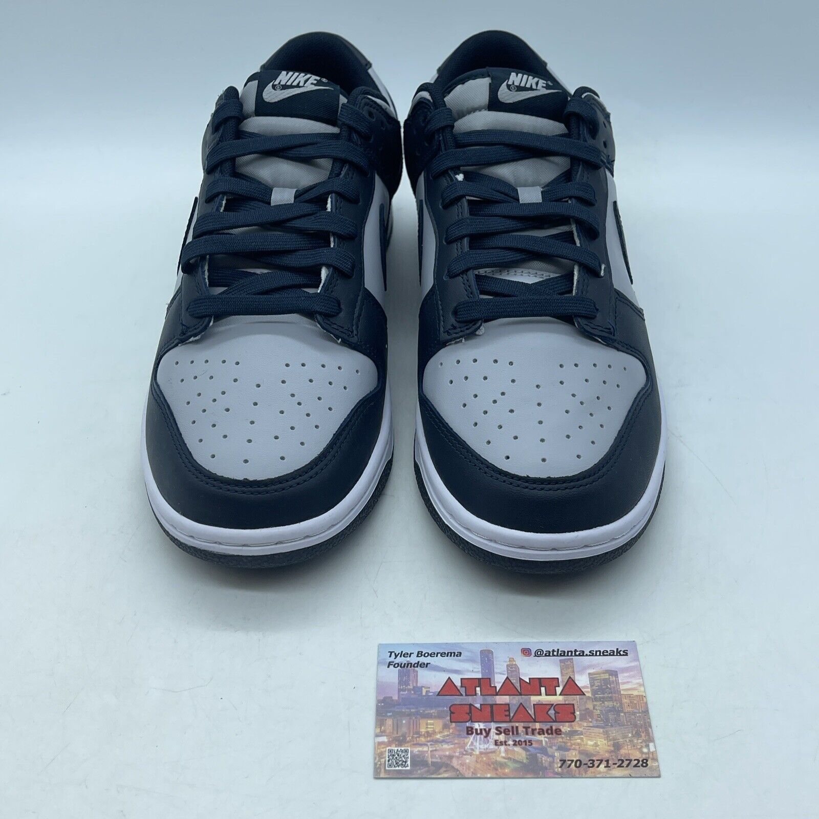 Size 8.5 - Nike Dunk Low Georgetown Blue White Grey Leather (DD1391-003)