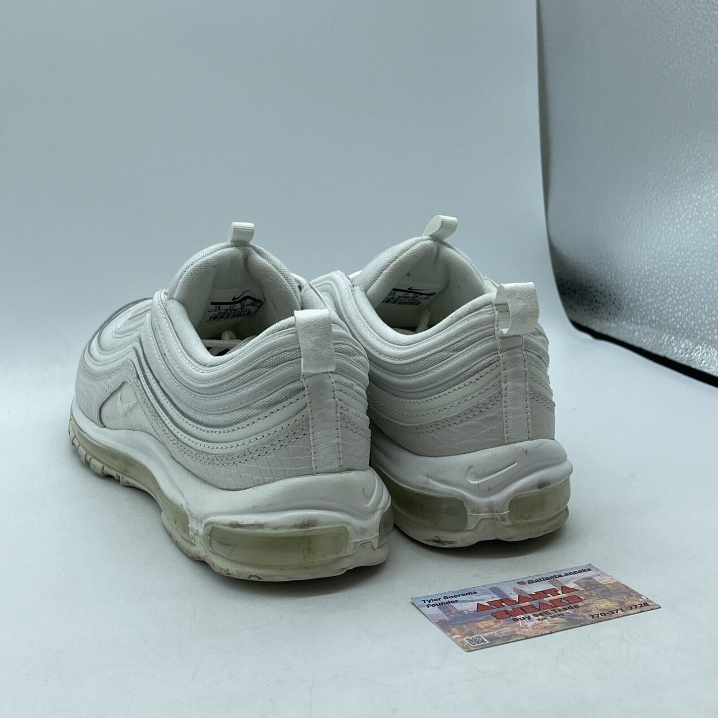 Size 12 - Nike Air Max 97 Summit White Leather Suede (921826-100)