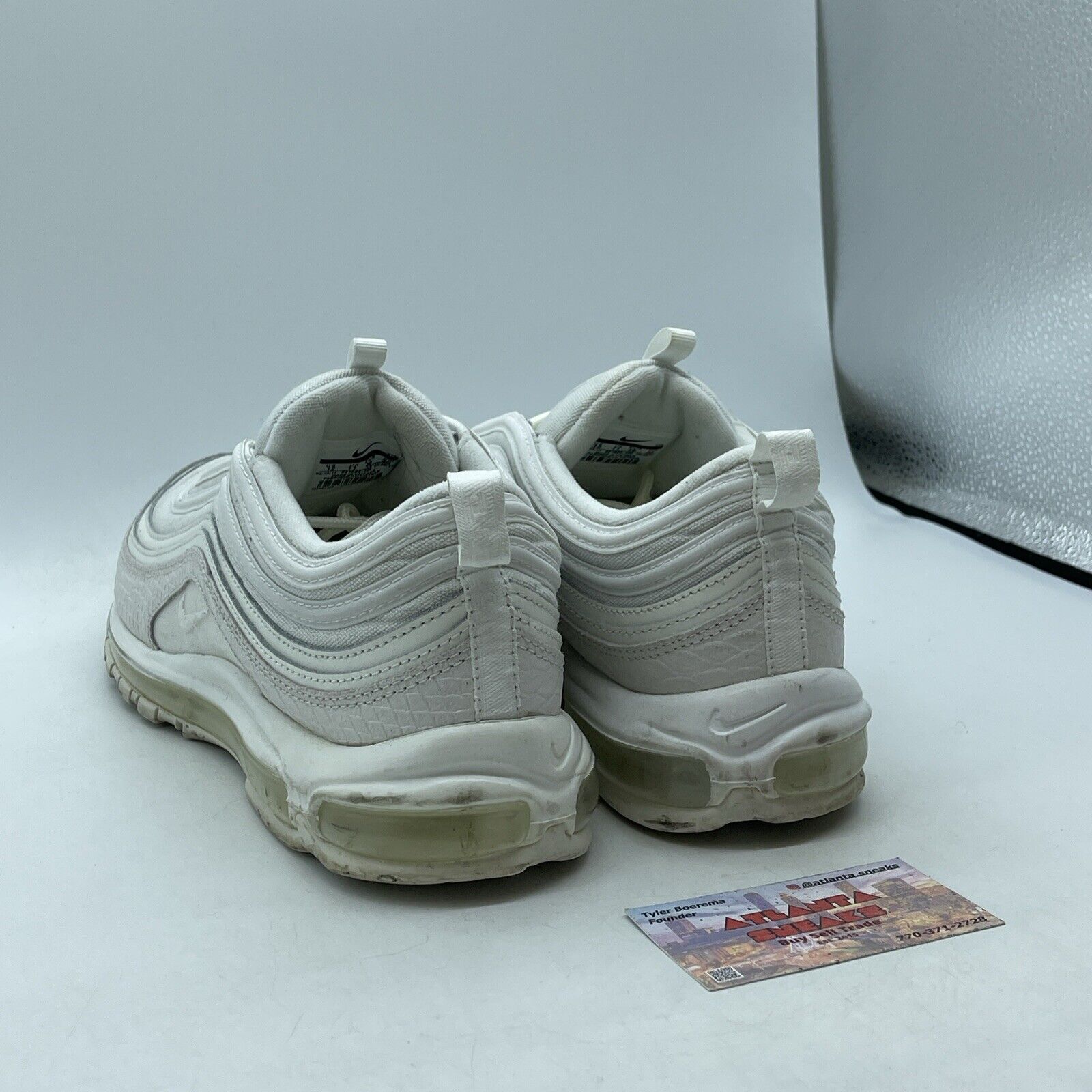 Size 12 - Nike Air Max 97 Summit White Leather Suede (921826-100)