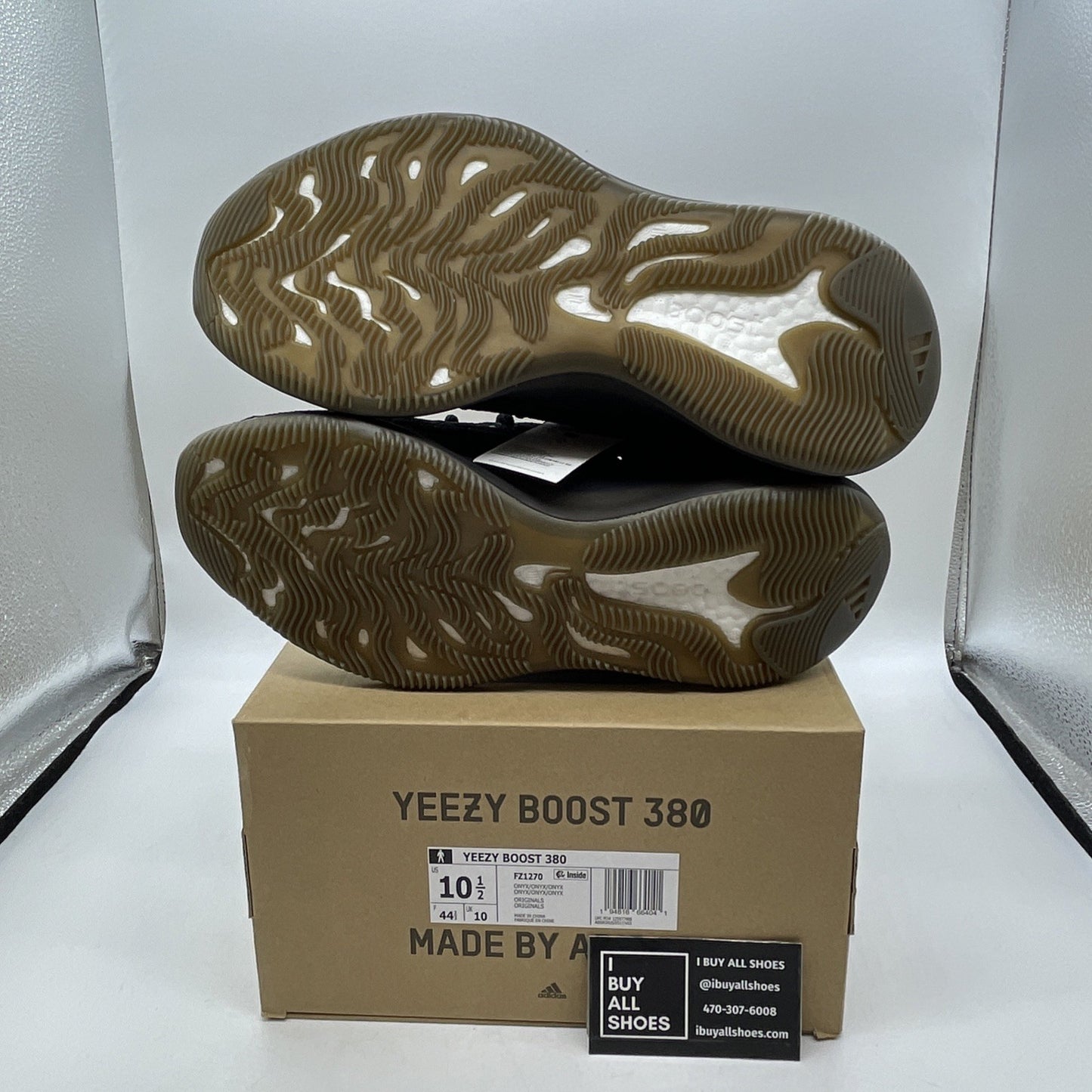 Size 10.5 - Adidas Yeezy Boost 380 Onyx Non-Reflective (FZ1270)