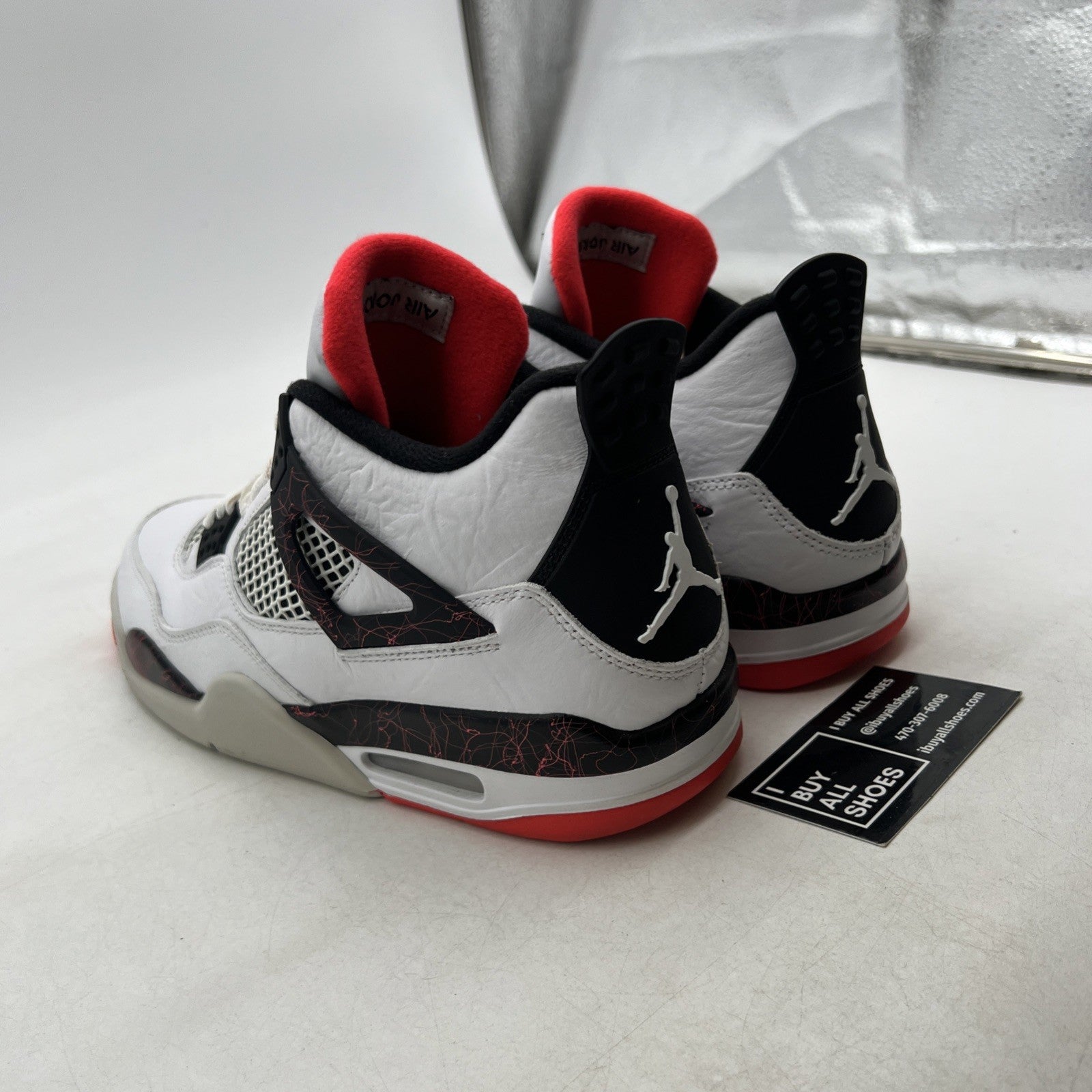 Size 10 - Air Jordan 4 Retro Pale Citron, Bright Crimson 2019 (308497-116)