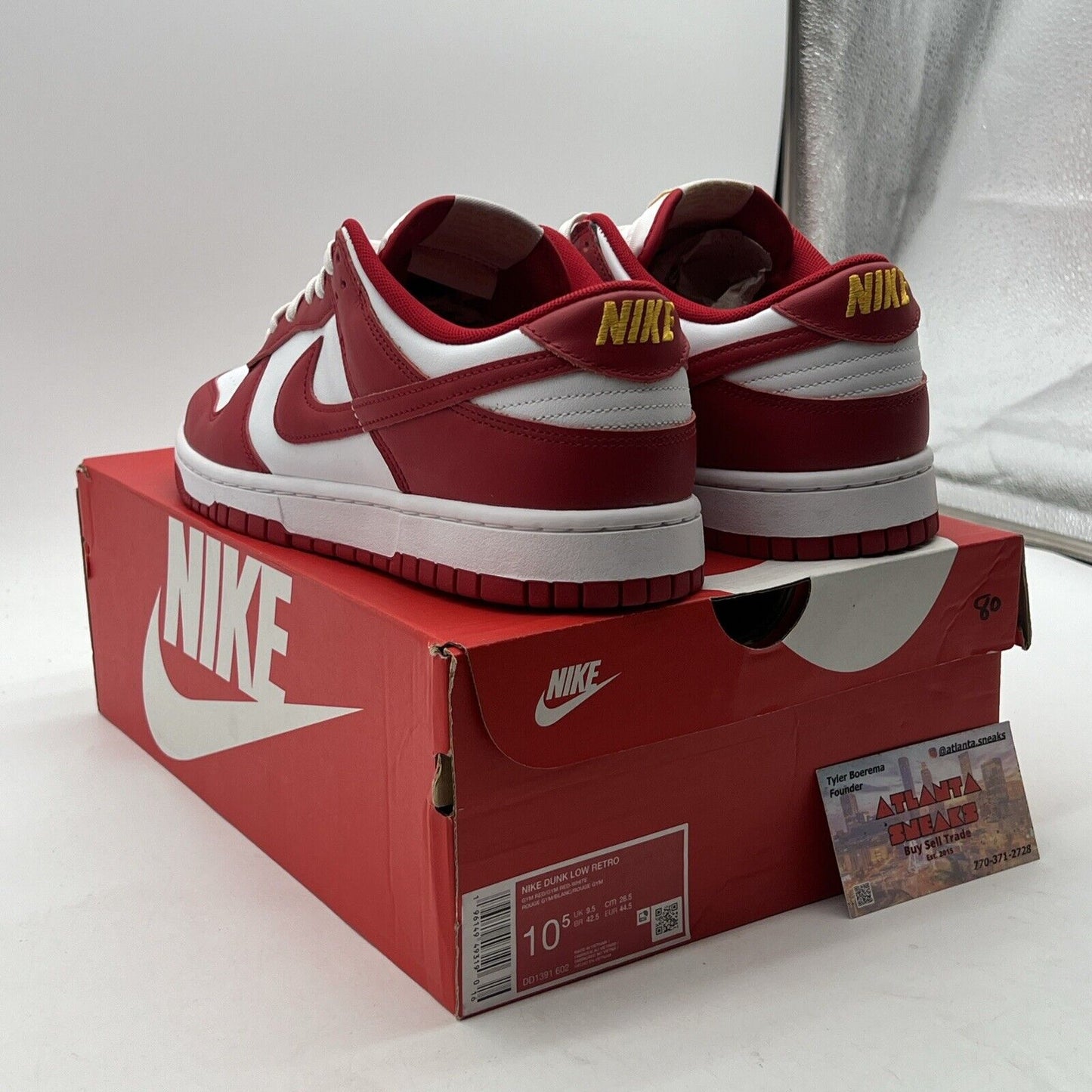 Size 10.5 - Nike Dunk Low Gym Red (DD1391-602)