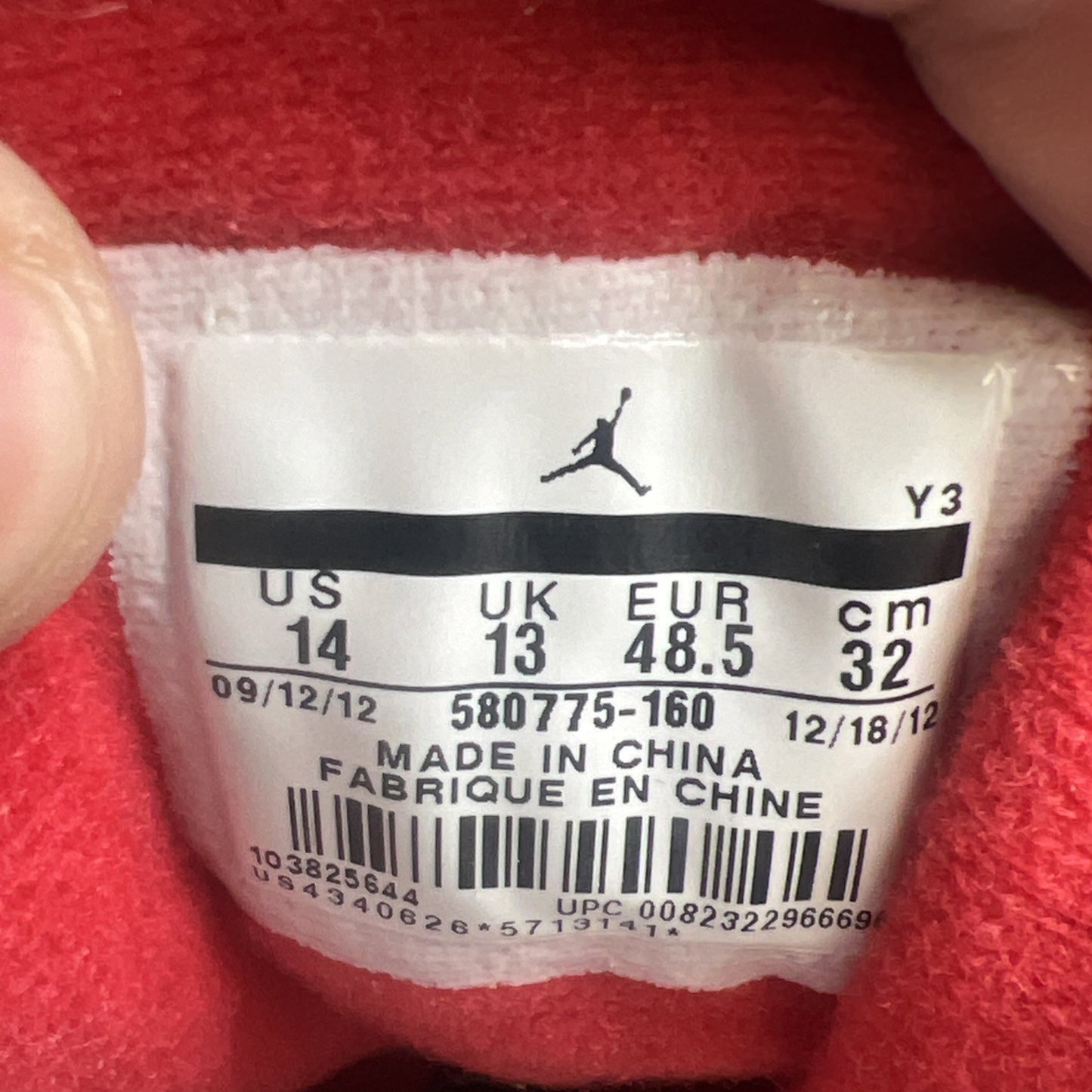 Size 14 - Air Jordan 3 88 2013 (580775-160)