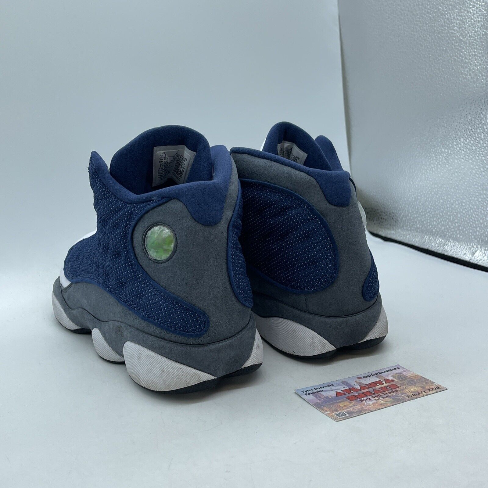 Size 11.5 - Jordan 13 Retro Mid Flint Grey Blue Suede White (414571-404)