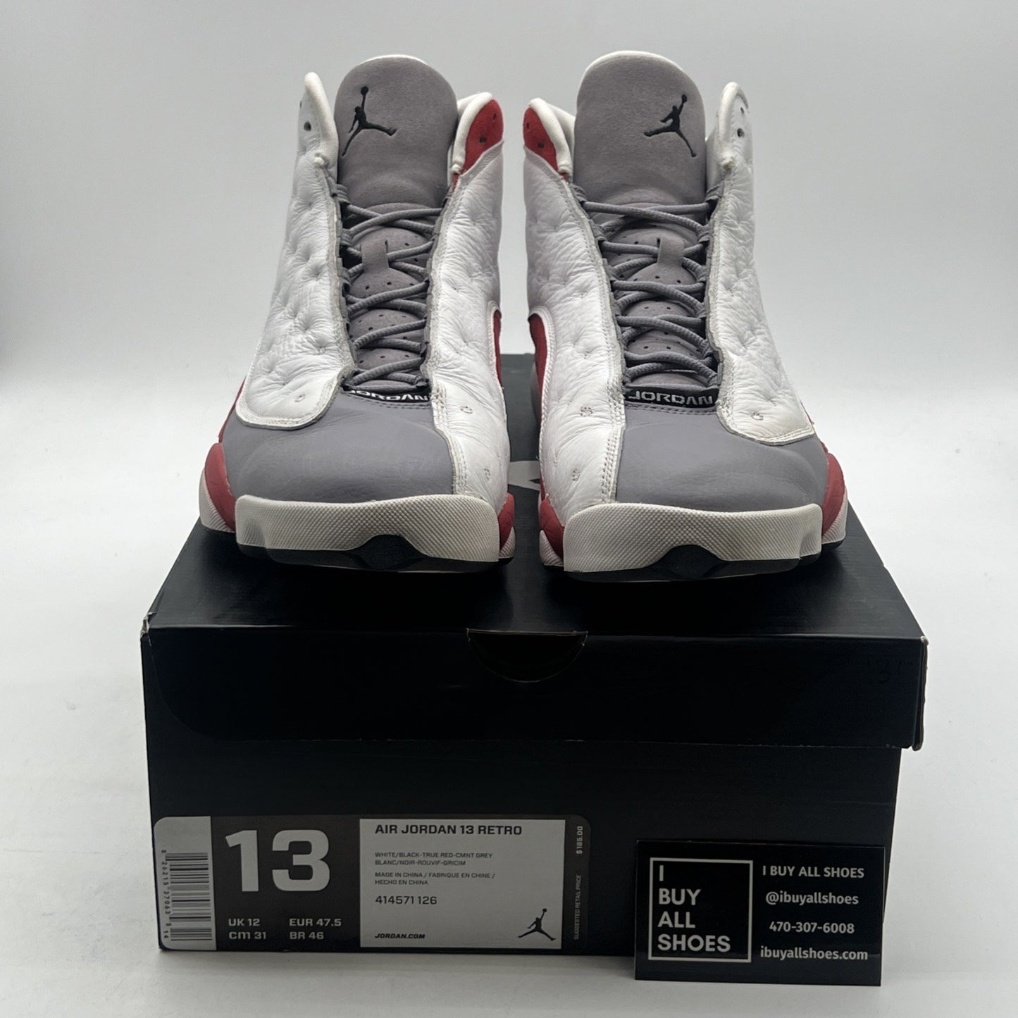 Size 13 - Air Jordan 13 Retro 2014 Grey Toe (414571-126)