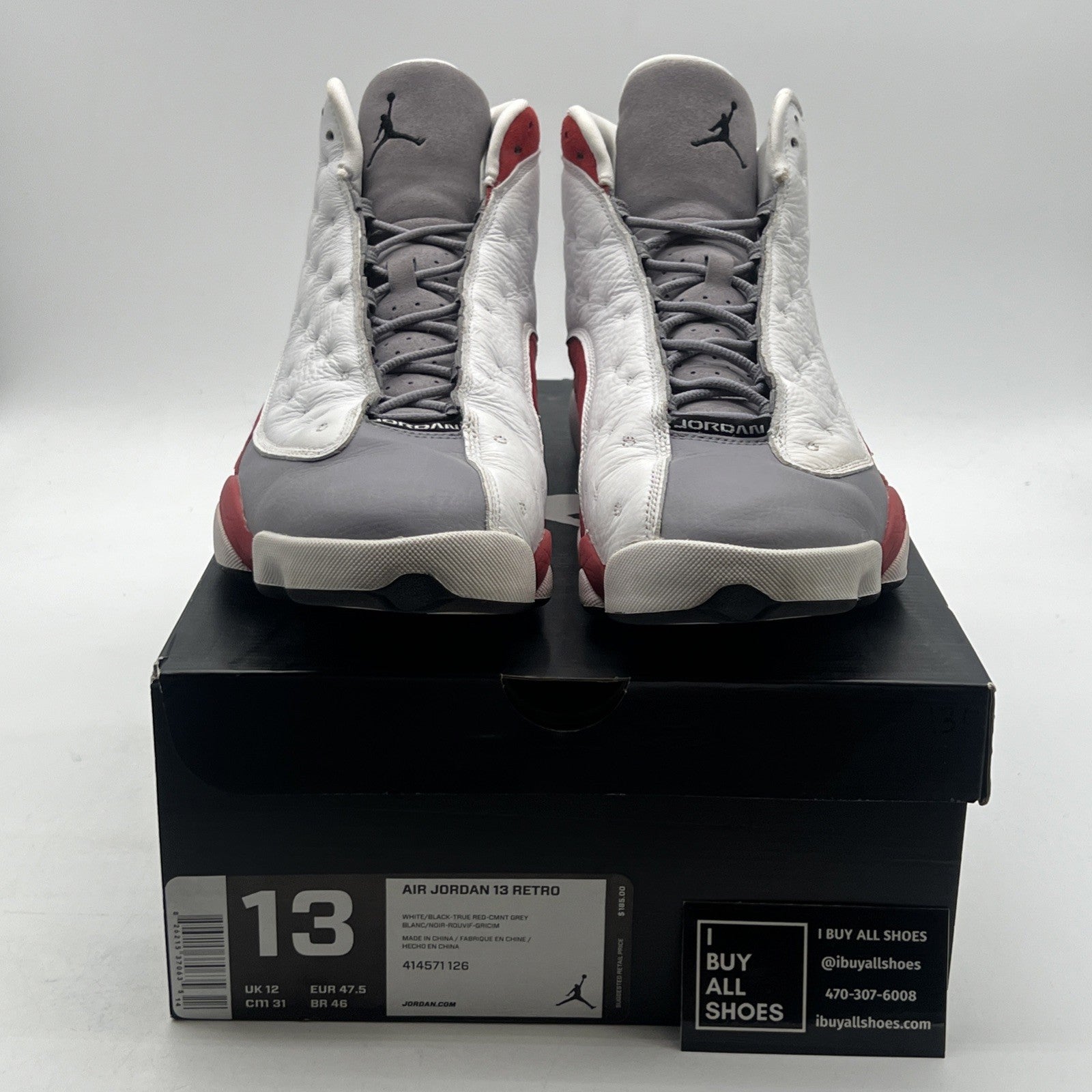 Size 13 - Air Jordan 13 Retro 2014 Grey Toe (414571-126)