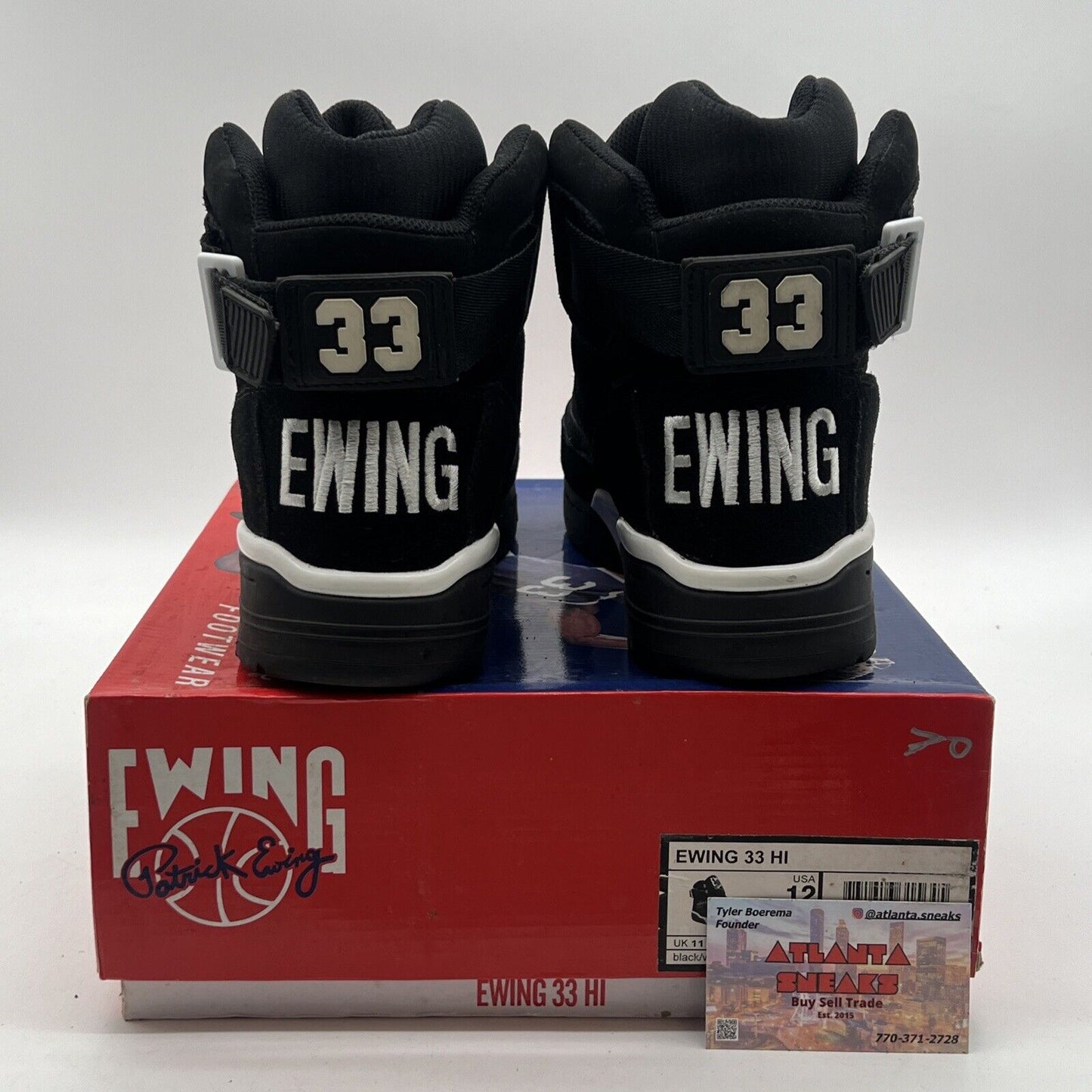 Size 12 - Ewing Athletics 33 Hi Color Black Suede (1EW90013-018)