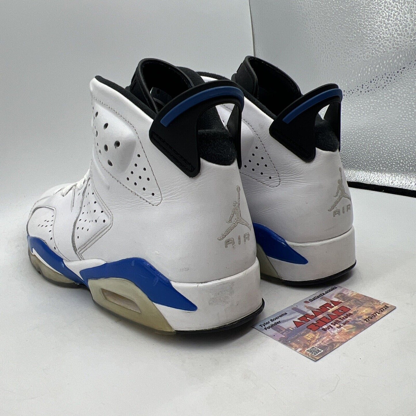 Size 11 - Air Jordan 6 Retro 2014 Sport Blue White Black Blue Leather 384664-107