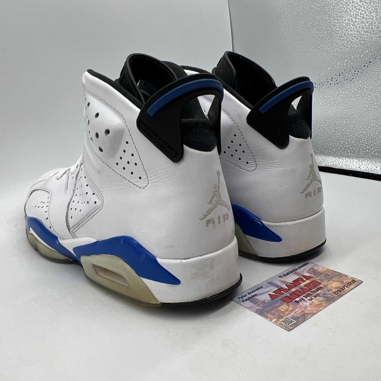 Size 11 - Air Jordan 6 Retro 2014 Sport Blue White Black Blue Leather 384664-107