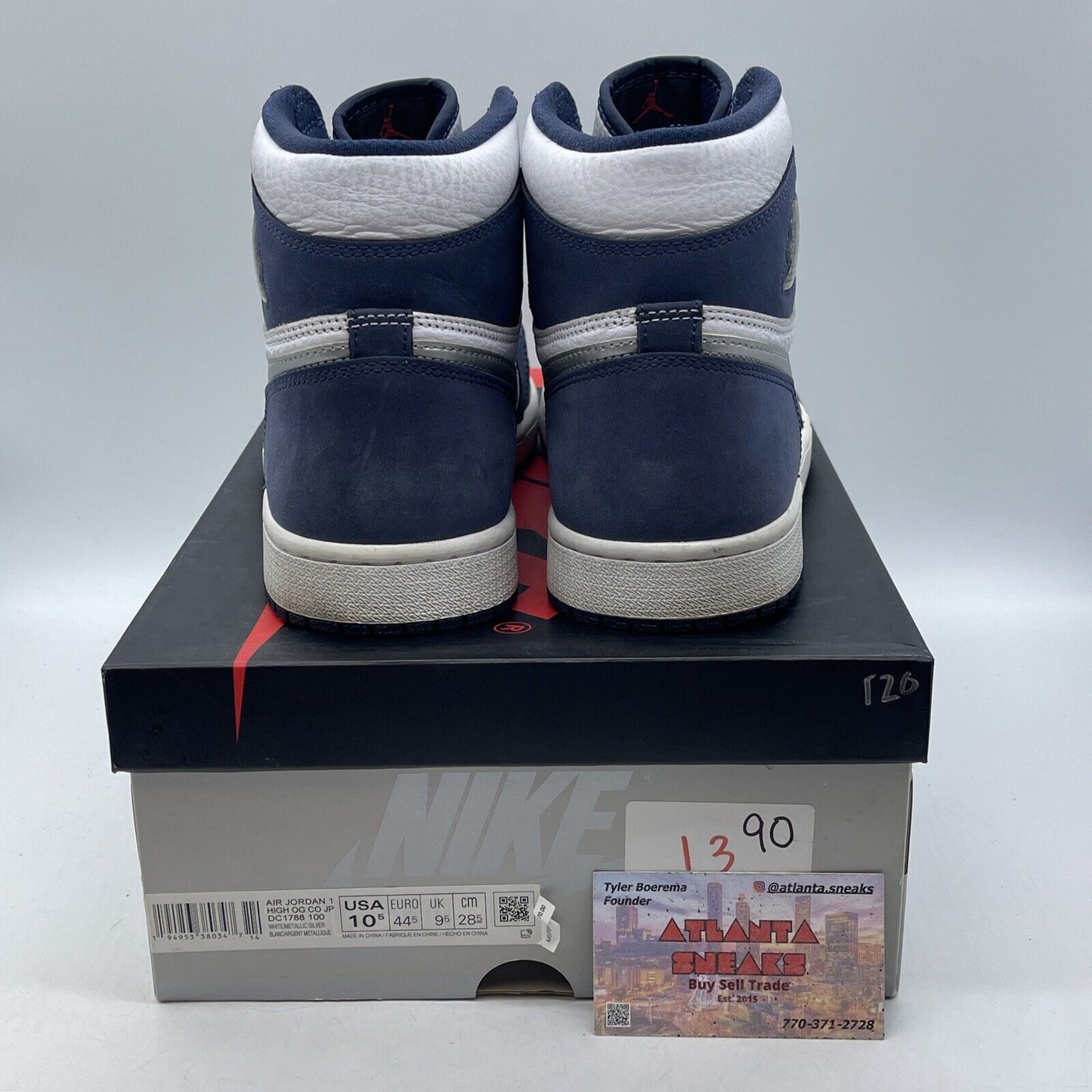 Size 10.5 - Jordan 1 Retro High CO.JP Midnight Navy Suede White (DC1788-100)