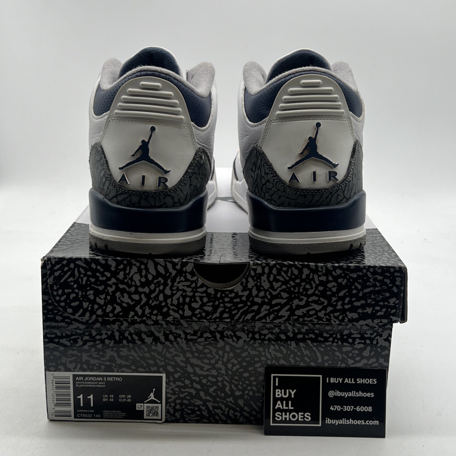 Size 11 - Air Jordan 3 Retro Midnight Navy (CT8532-140)