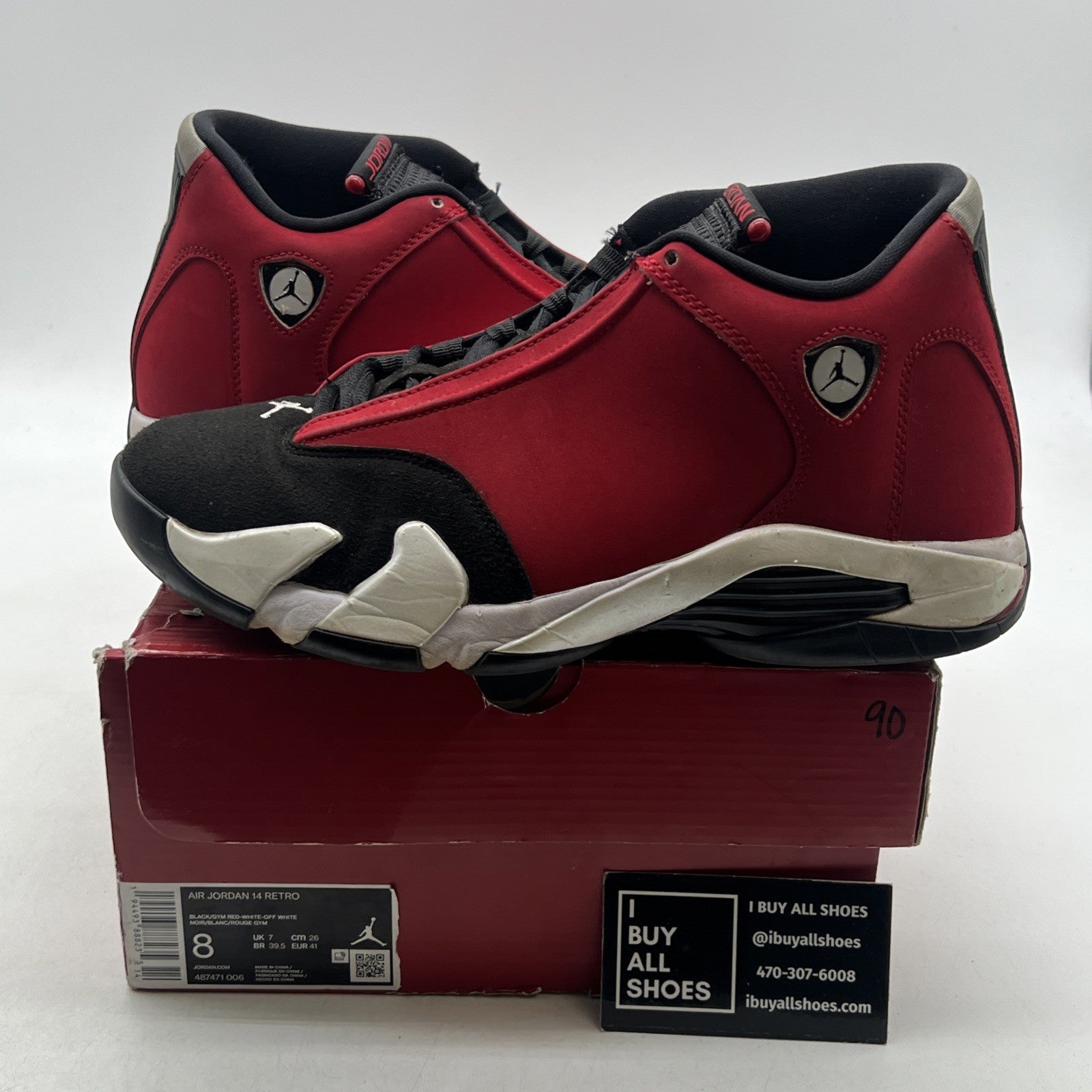 Size 8 - Air Jordan 14 Retro Gym Red (487471-006)