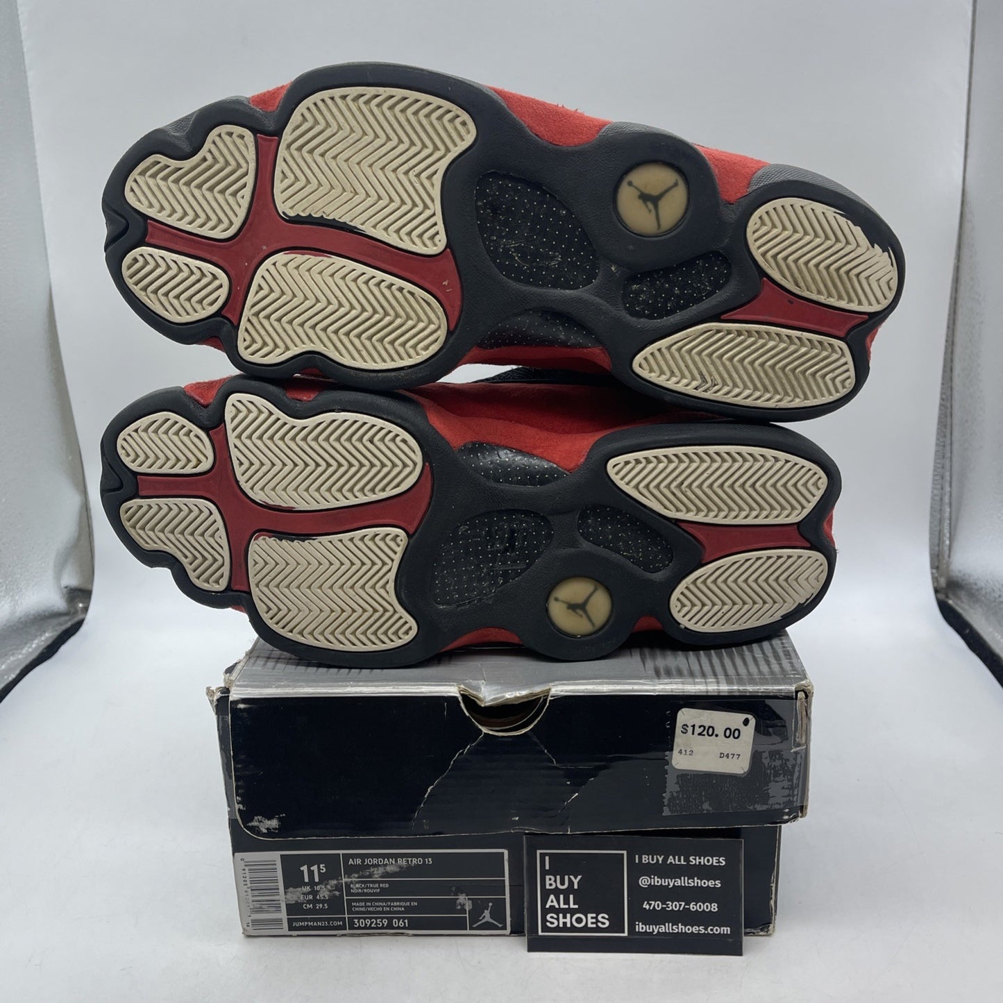 Size 11.5 - Air Jordan 13 Retro 2004 Bred (309259-061)