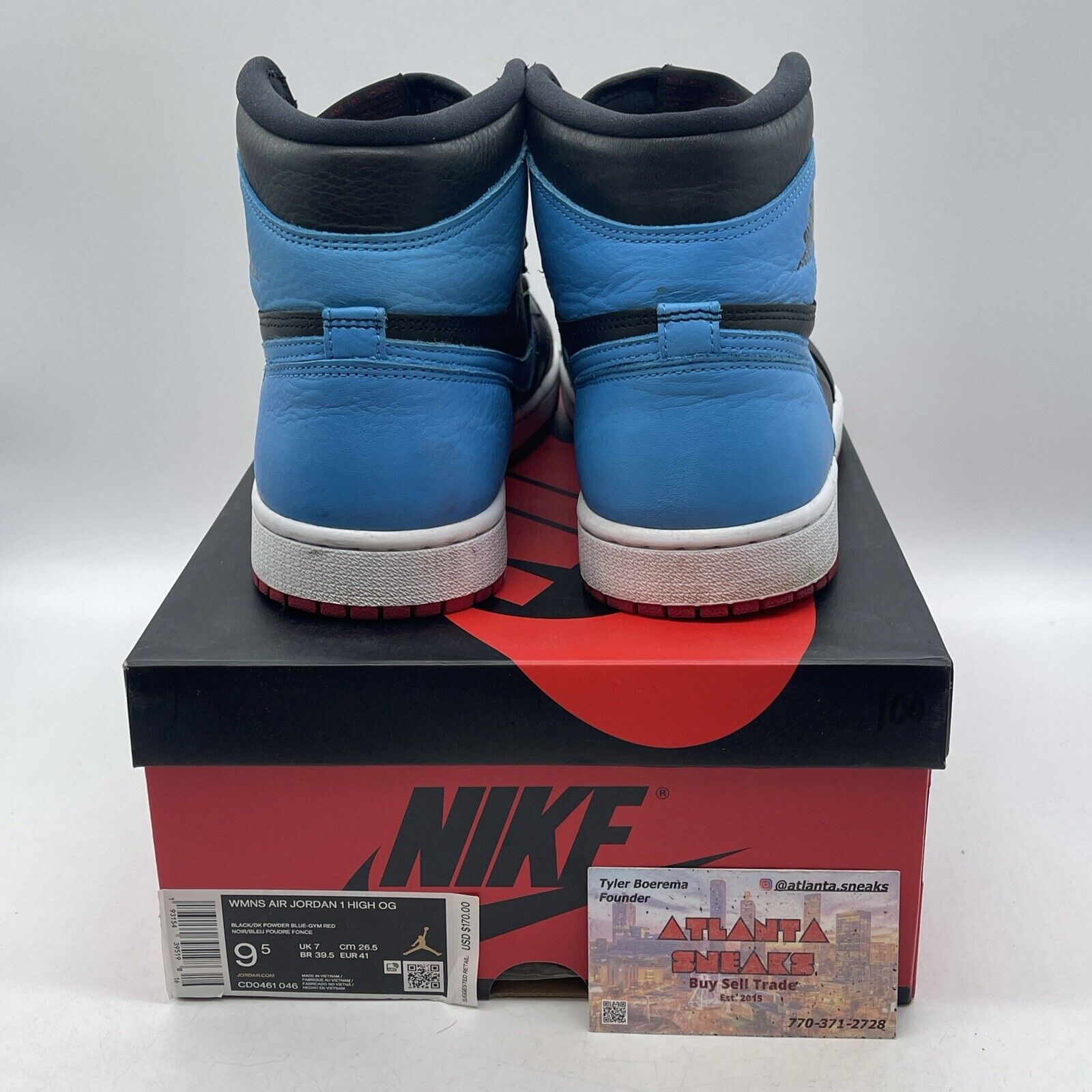 Size 9.5 - Jordan 1 High OG UNC To Chicago 2020 Blue Red Black (CD0461-046)