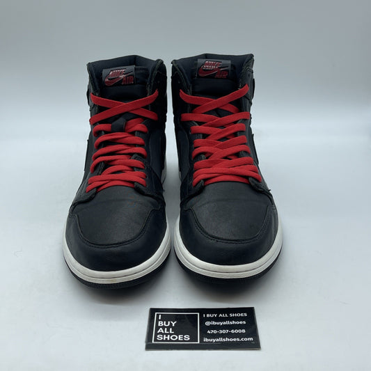 Size 11 - Air Jordan 1 Retro OG High Black Gym Red Leather (555088-060)
