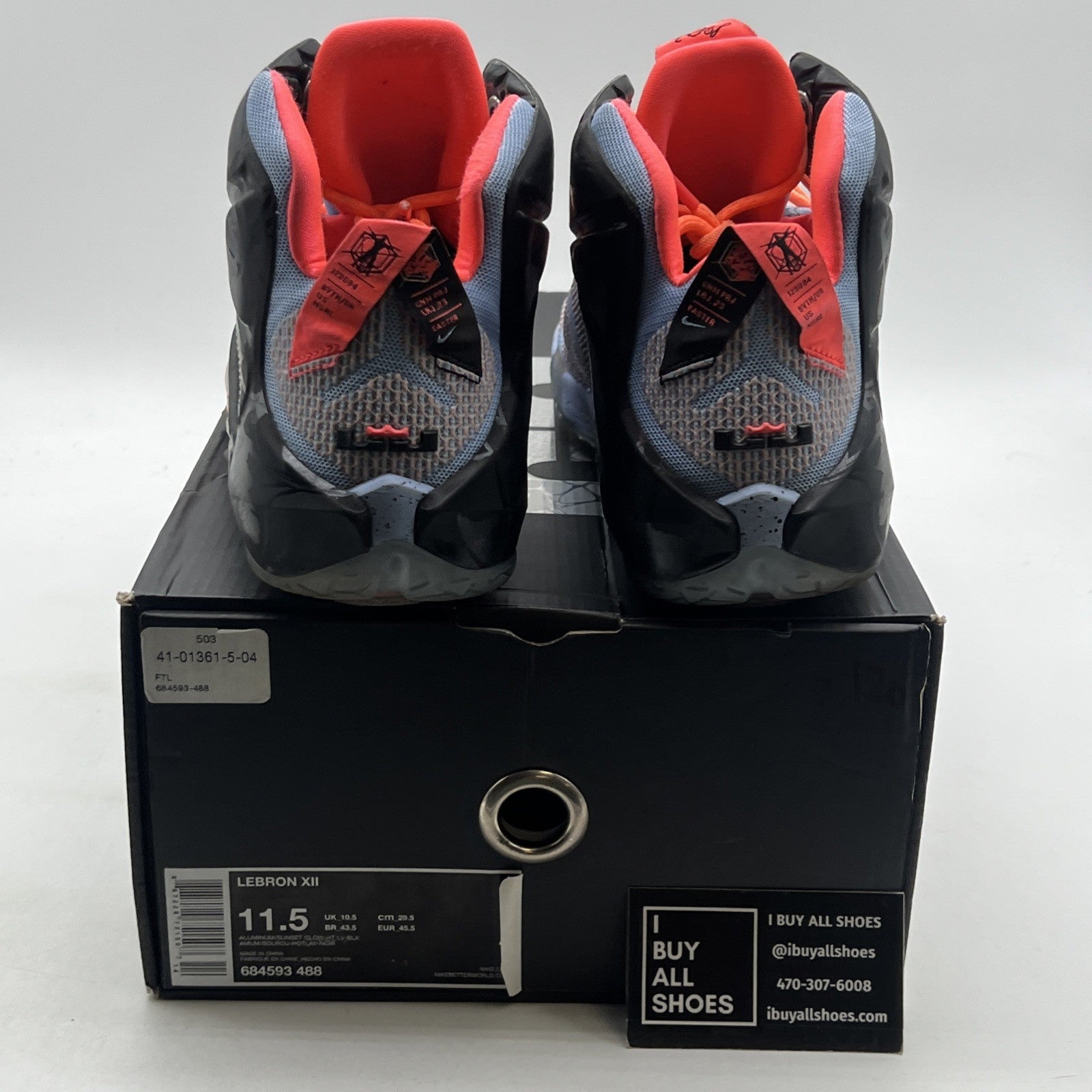 Size 11.5 - Nike LeBron 12 Easter (684593-488)