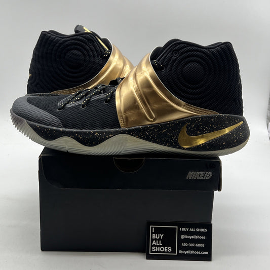 Size 13 - Nike Men's Black Gold Solid Kyrie Athletic Shoes (843253-995)