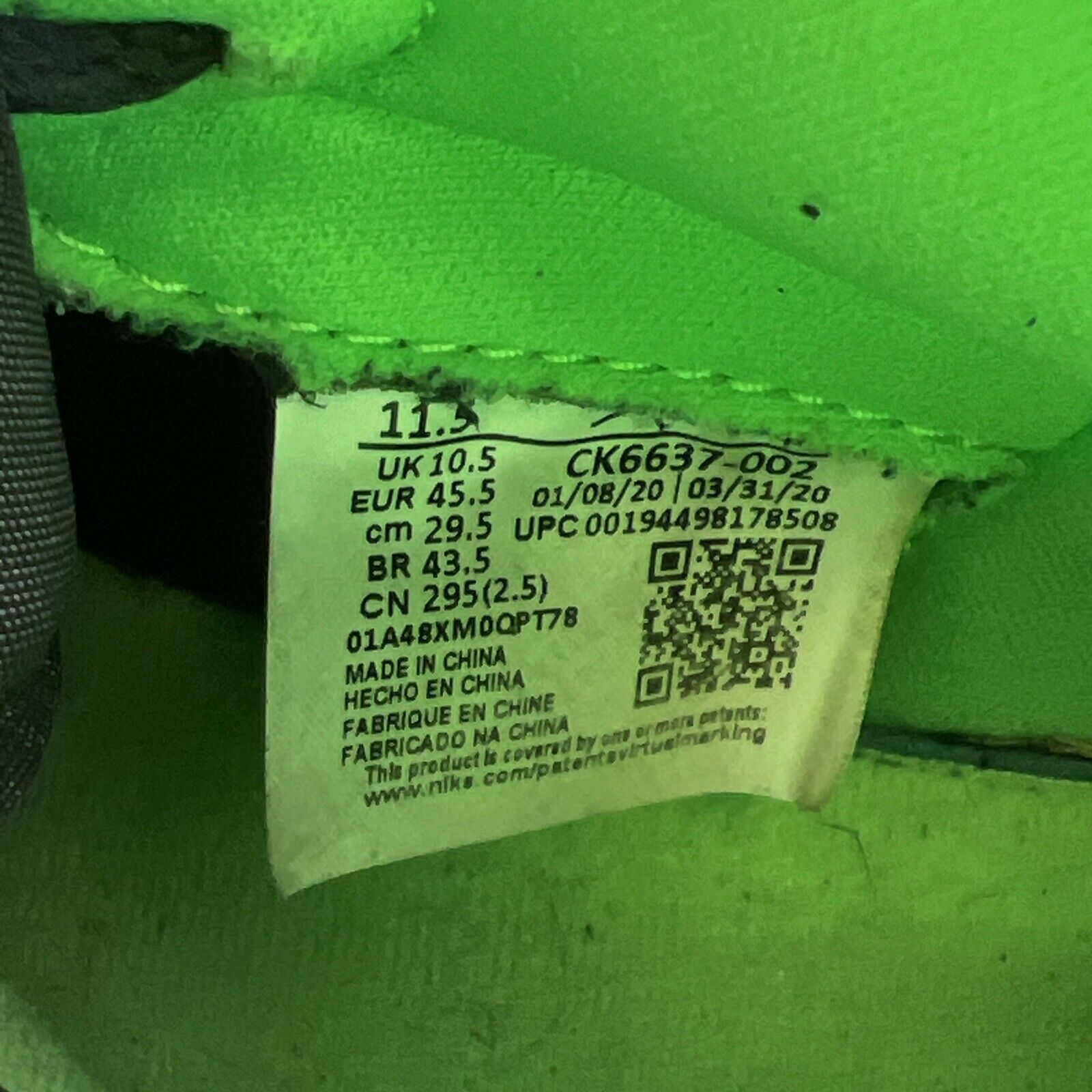 Size 11.5 - Air Jordan 1 Zoom High Zen Green (CK6637-002)