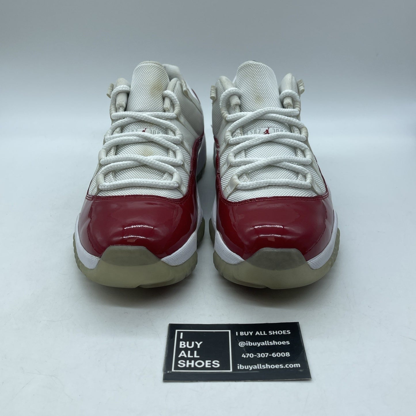 Size 9.5 - Air Jordan 11 Retro 2016 Low Cherry White Red Leather (528895-102)