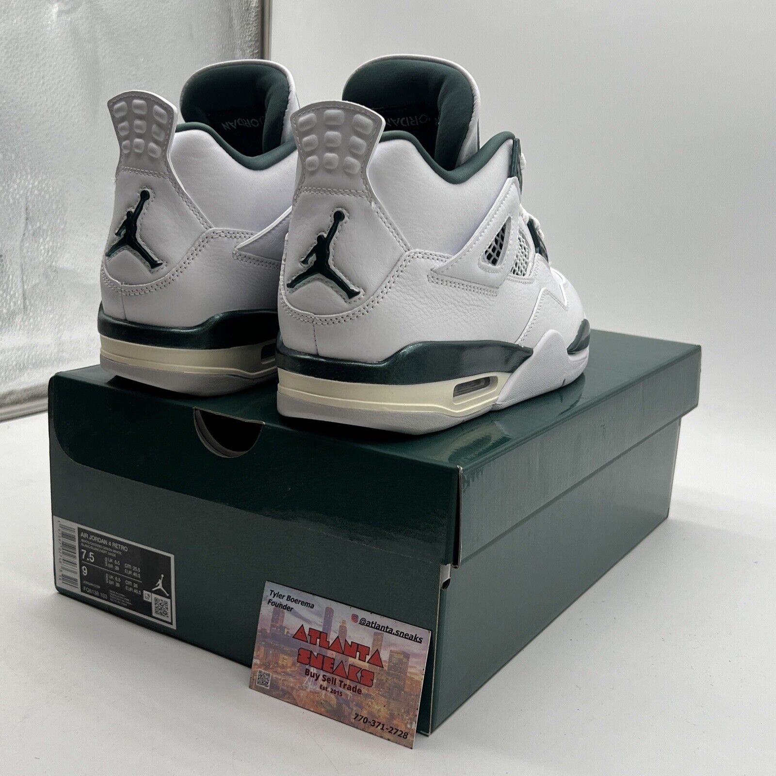 Size 7.5 - Air Jordan 4 Retro Oxidized Green (FQ8138-103)