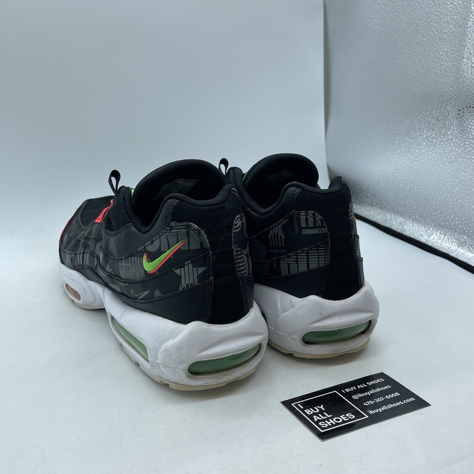 Size 13 - Nike Air Max 95 Worldwide Black Green Suede Leather (CQ9743-001)