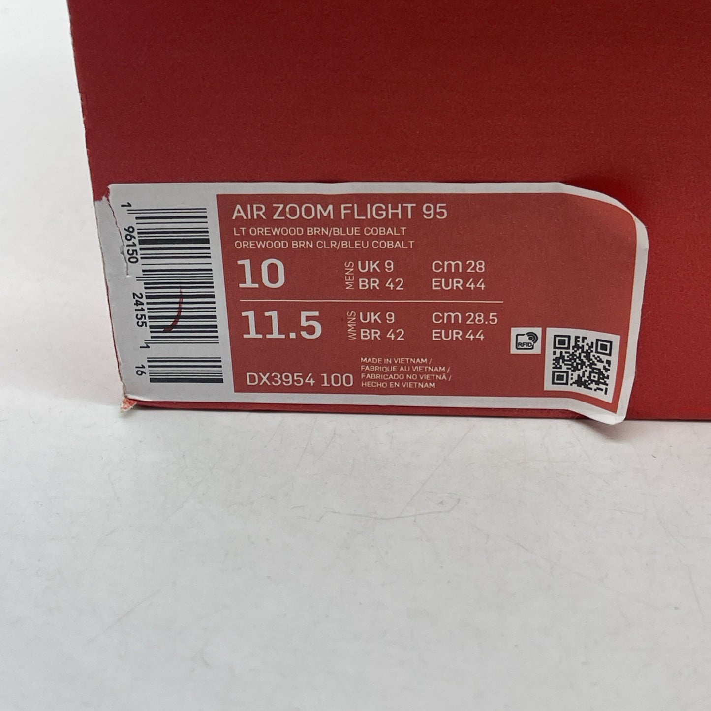 Size 10 - Nike Air Zoom Flight 95 Light Orewood Brown (DX3954-100)