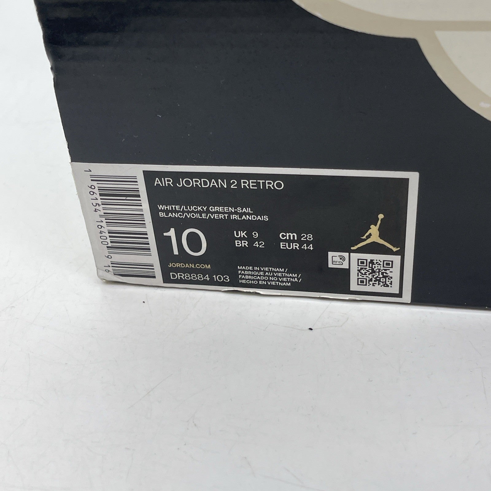 Size 10 - Jordan 2 Retro Lucky Green White Leather (DR8884-103)