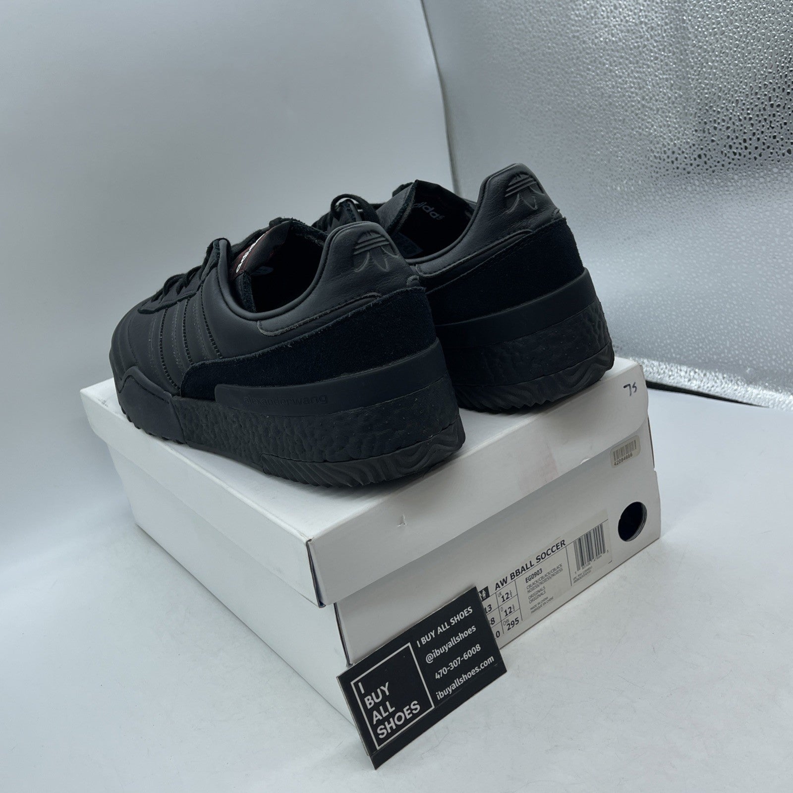 Size 13 - Adidas Alexander Wang x Bball Soccer Triple Black (EG0903)