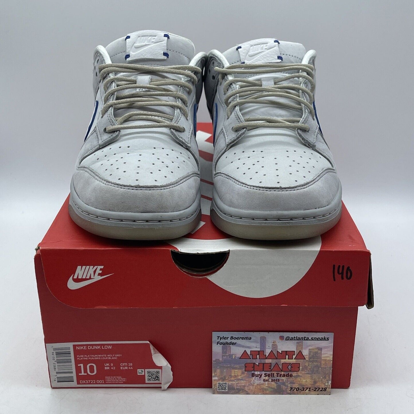 Size 10 - Nike Dunk Low Wolf Grey Pure Platinum Blue Suede (DX3722-001)