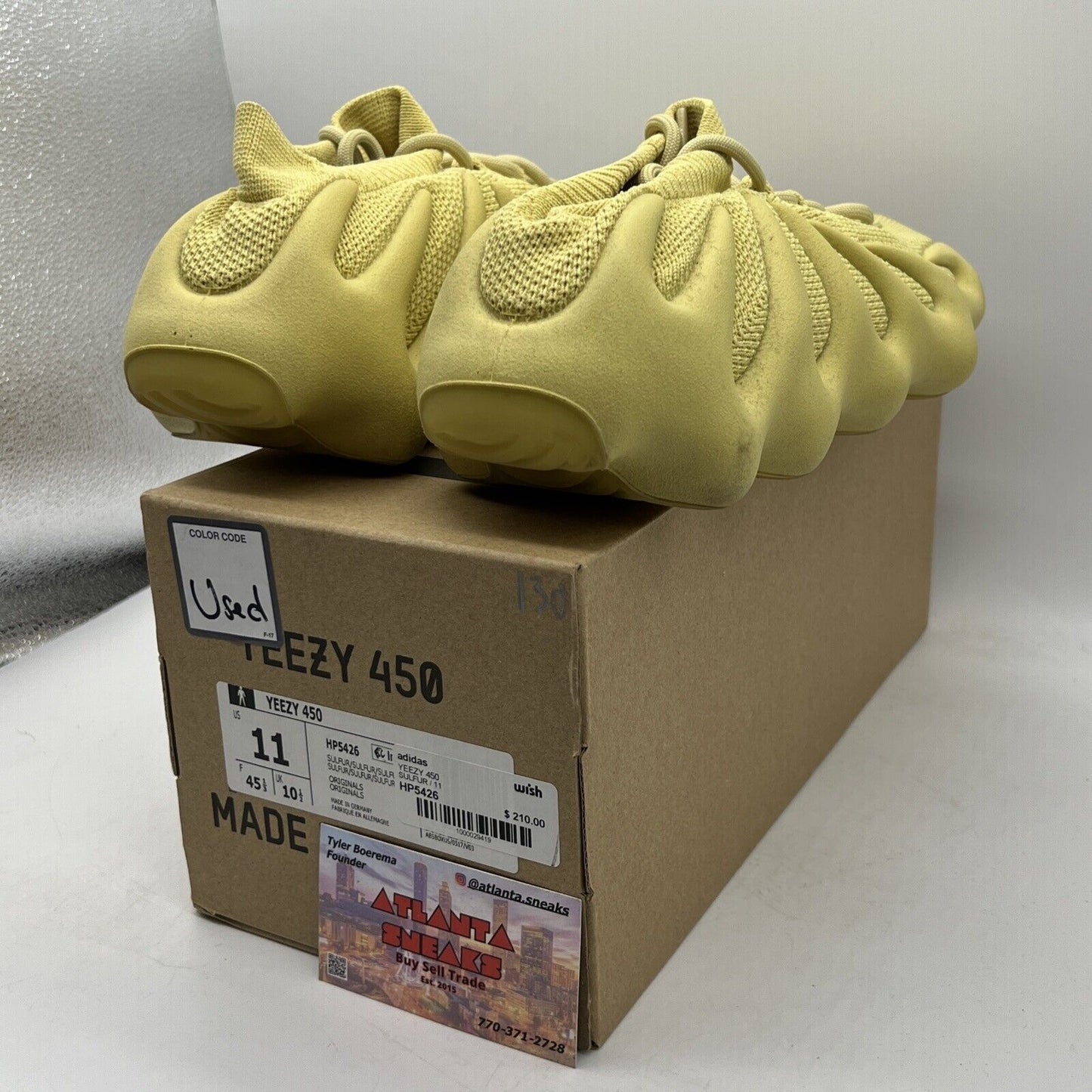 Size 11 - adidas Yeezy 450 Sulfur (HP5426)