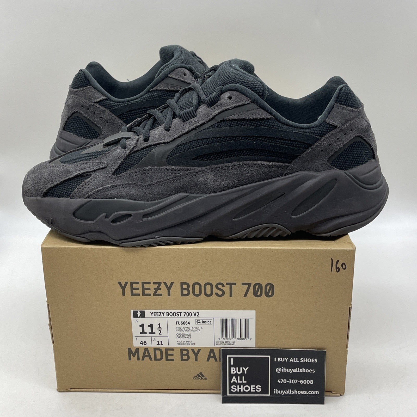 Size 11.5 - adidas Yeezy Boost 700 V2 Vanta (FU6684)