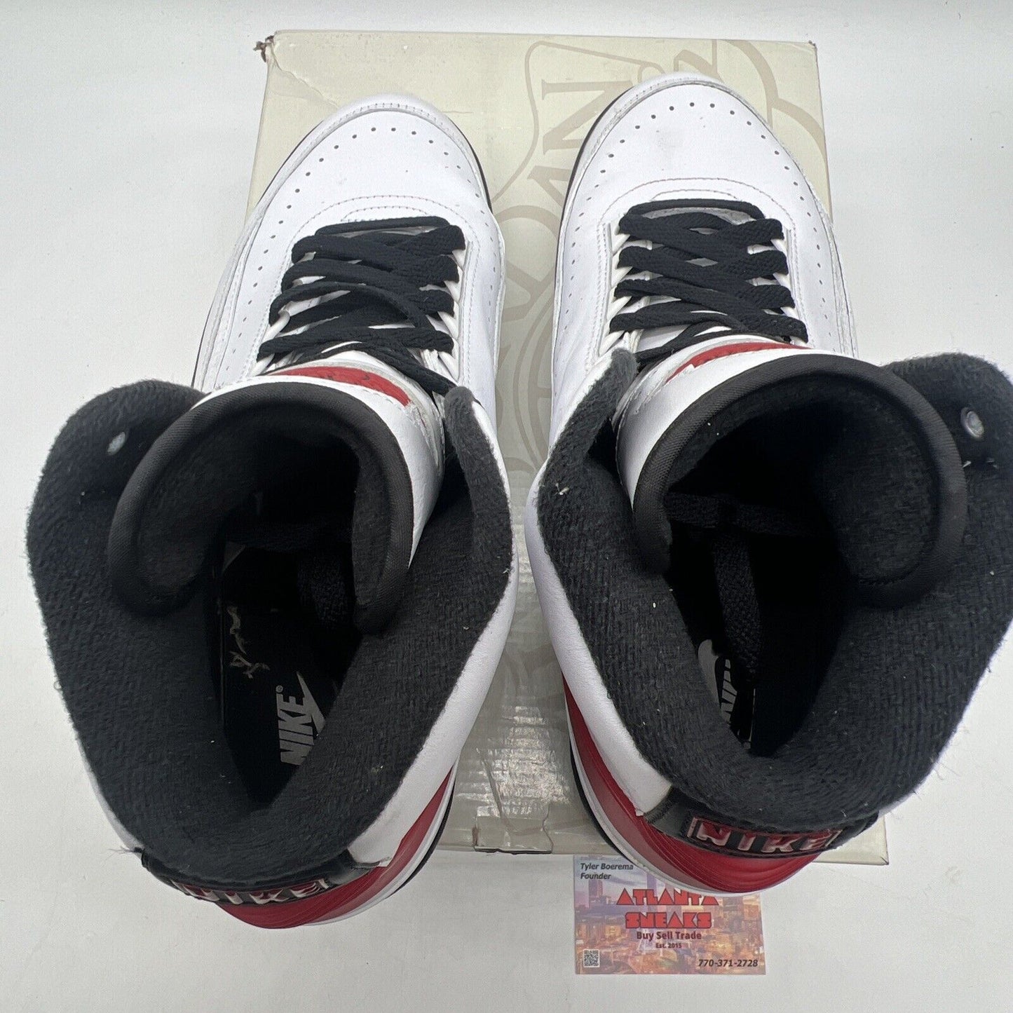 Size 11 - Jordan 2 Retro Mid Chicago White Red Black Leather (DX2454-106)