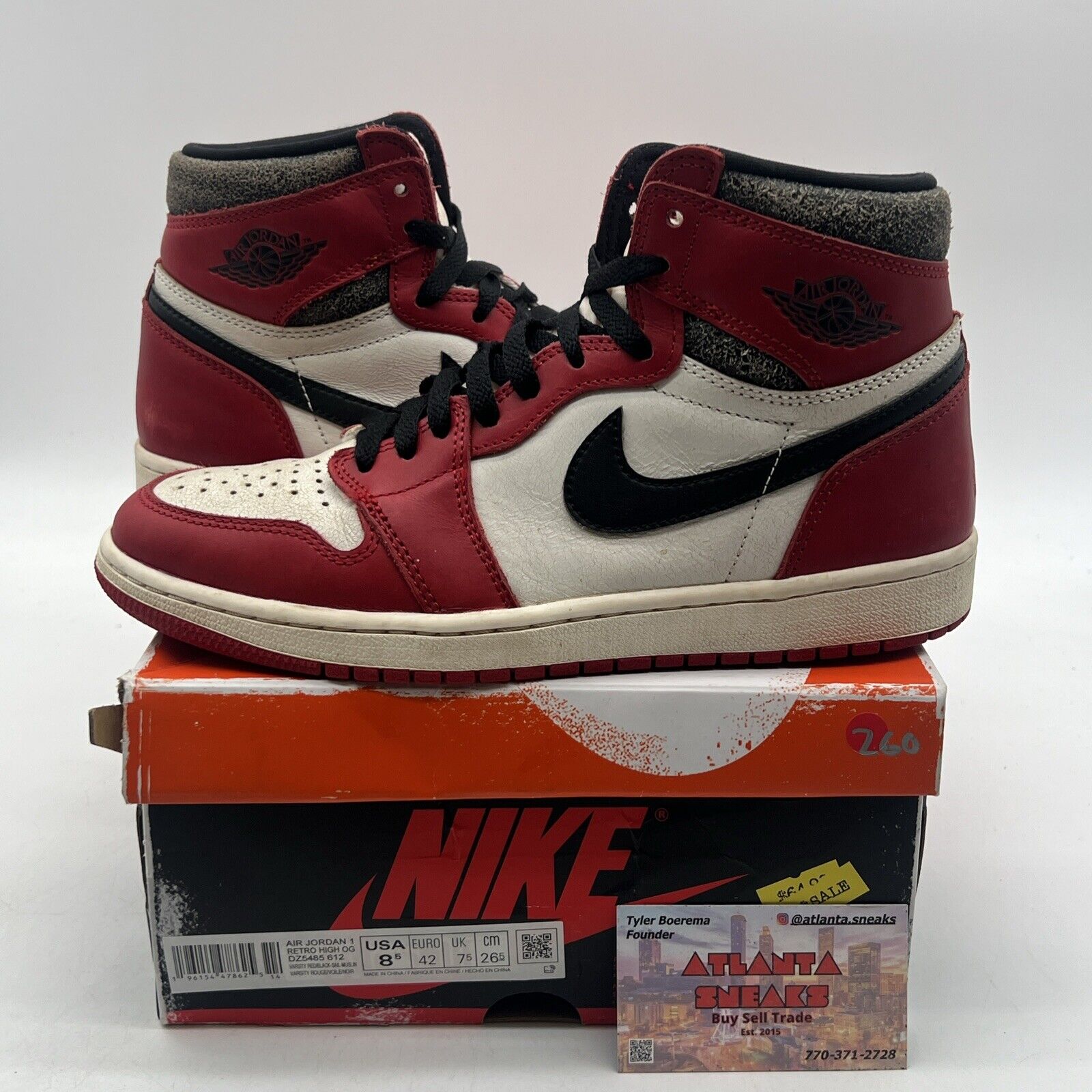 Size 8.5 - Jordan 1 Retro High OG Chicago Reimagined Lost & Found (DZ5485-612)