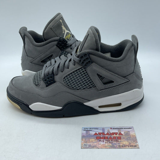 Size 8.5 - Jordan 4 Retro Low Cool Grey White Black Suede (308497-007)