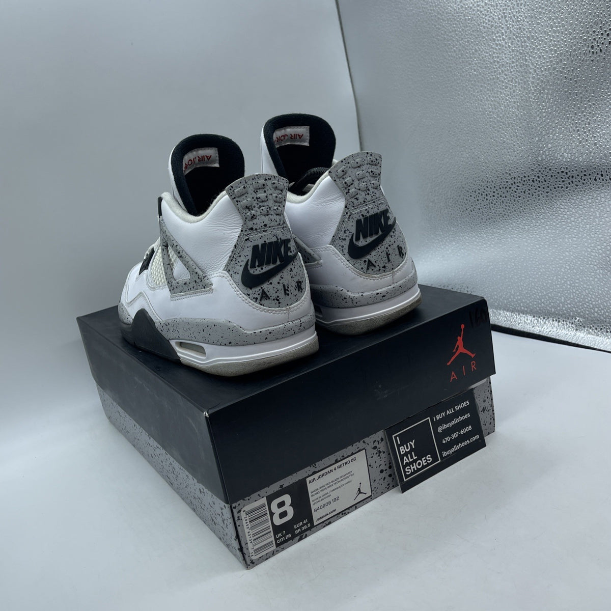Size 8 - Air Jordan 4 Retro OG Mid White Cement (840606-192)