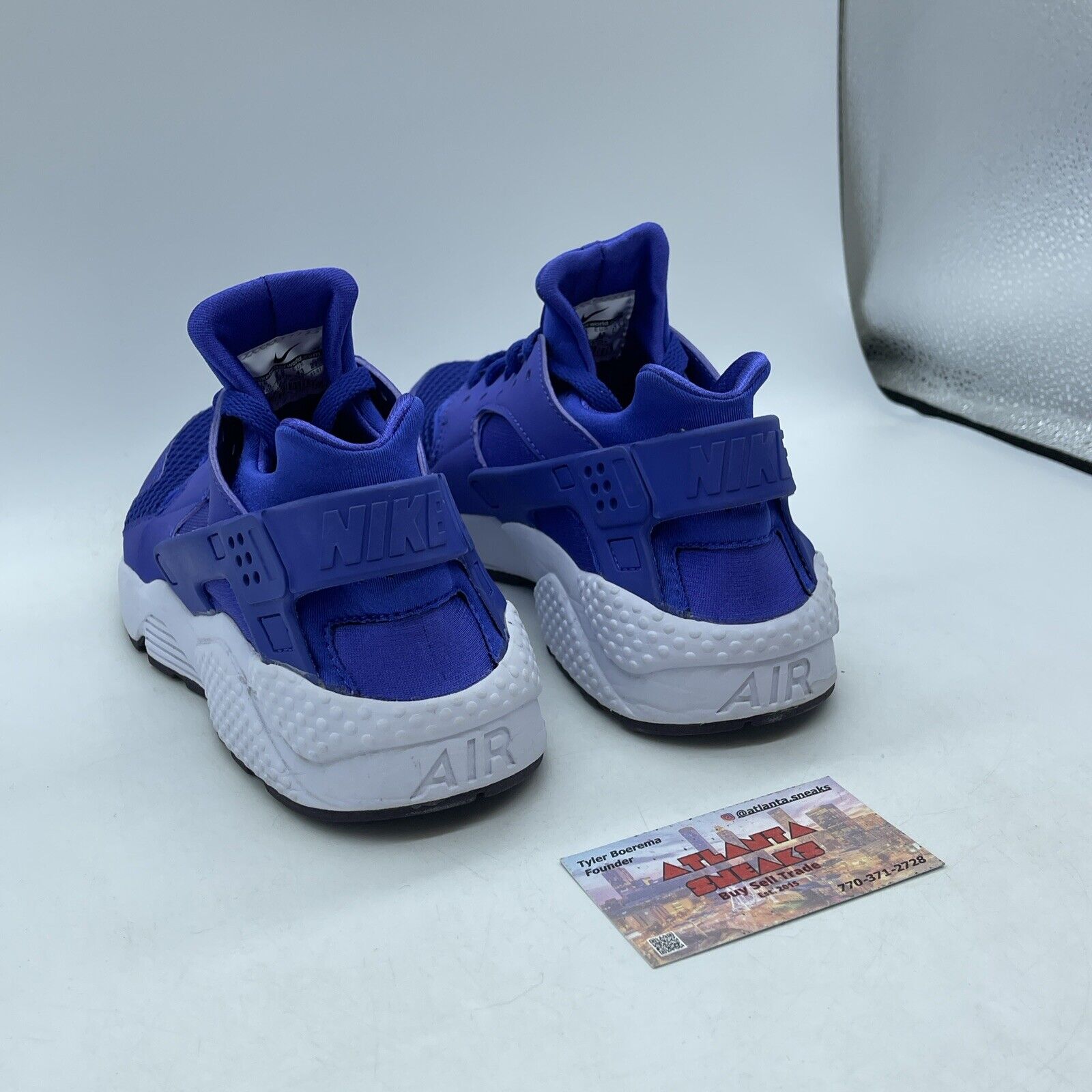 Size 9.5 - Nike Air Huarache Persian Violet Blue Sued Leather (318429-500)