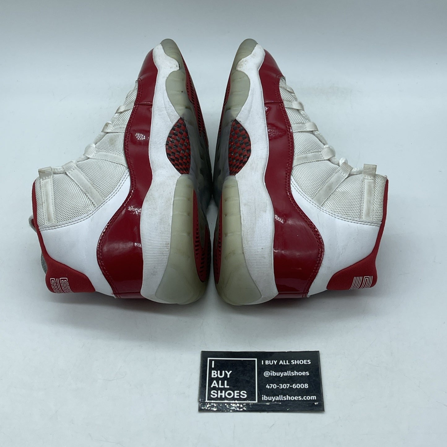 Size 7Y (GS) - Jordan 11 Retro Mid Cherry Red White Suede Leather (378038-116)