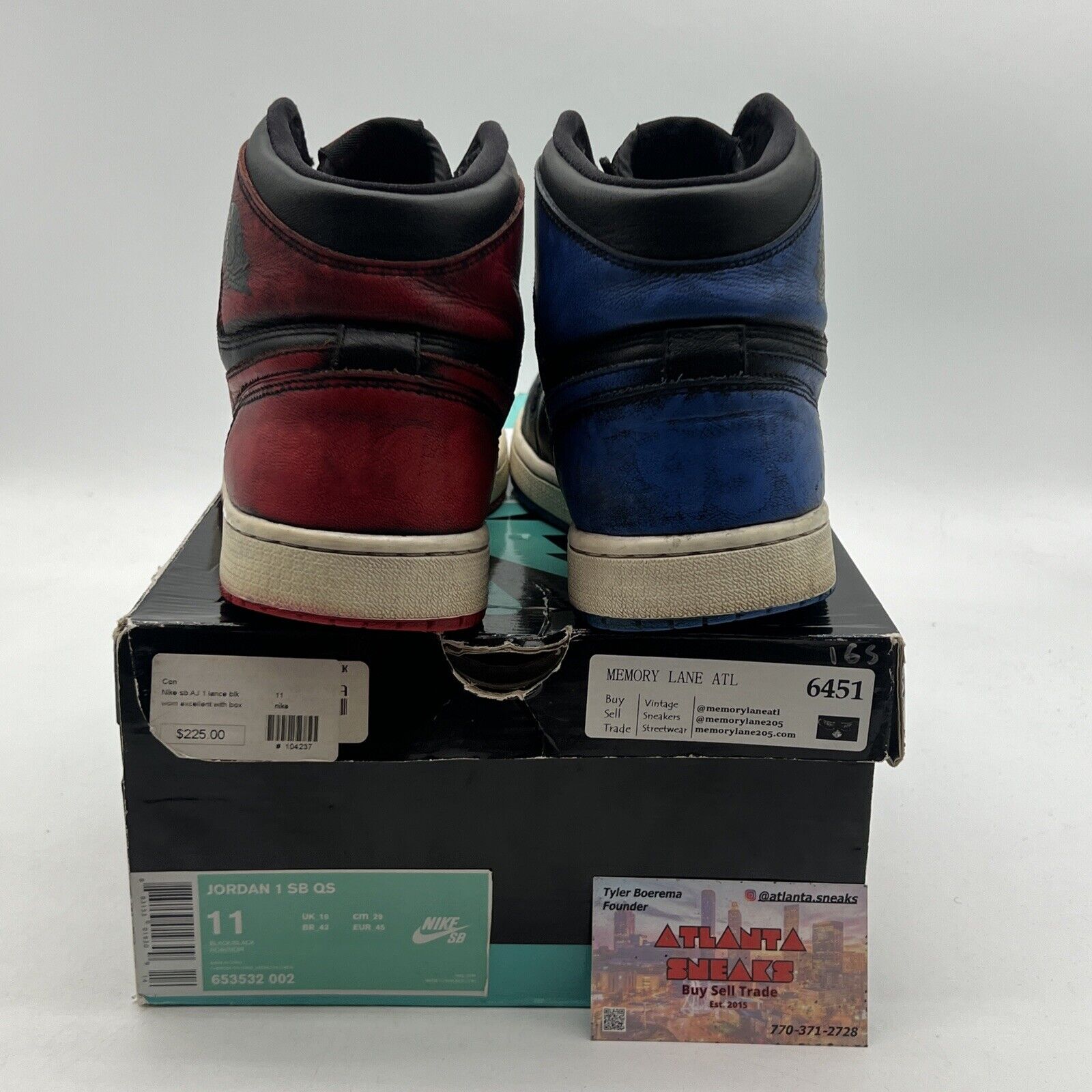 Size 11 - Lance Mountain x Air Jordan 1 Retro SB QS Black (653532-002)