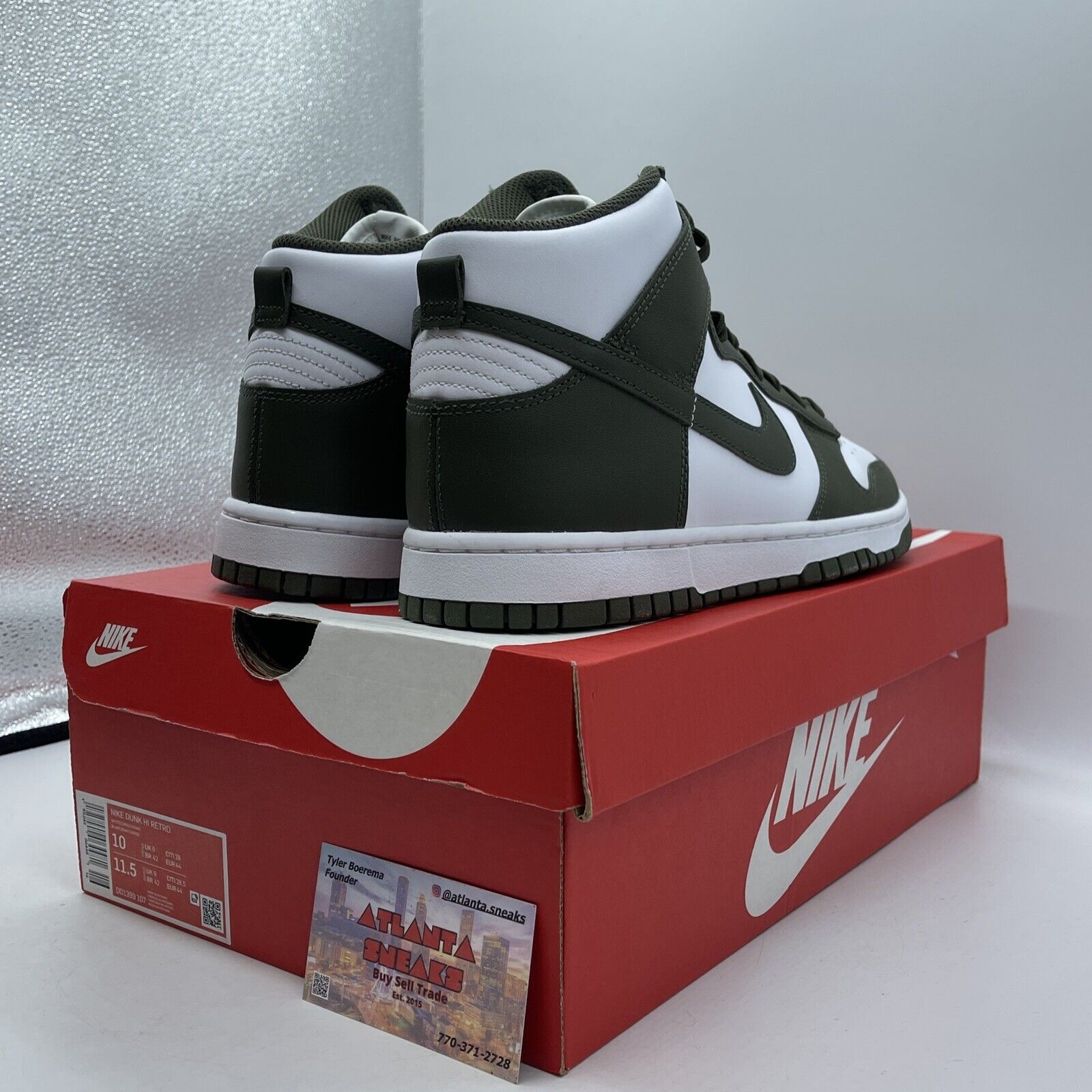 Size 10 - Nike Dunk 2022 High Cargo Khaki I’ve Green White Leather (DD1399-107)