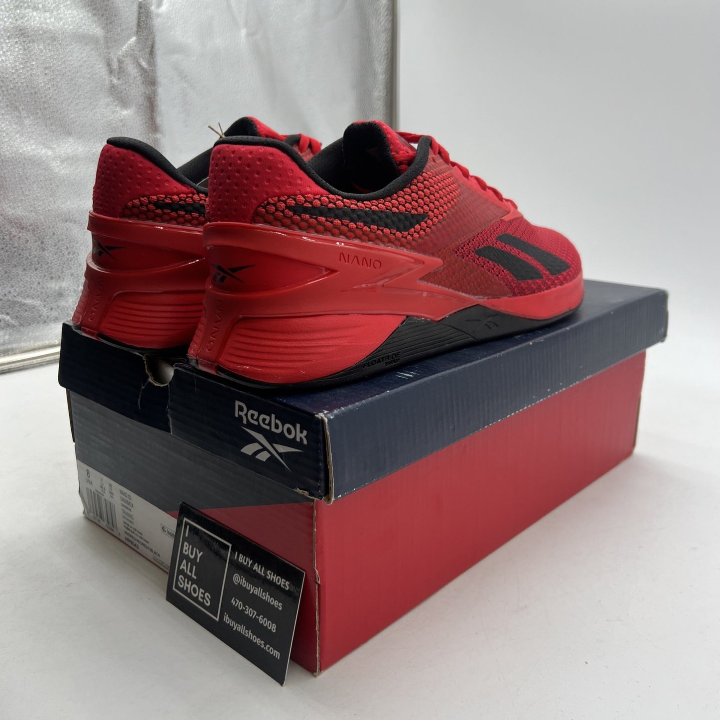 Size 8 - Reebok Nano X3 Mens Vector Red Black Lace Up Athletic Cross Training T3