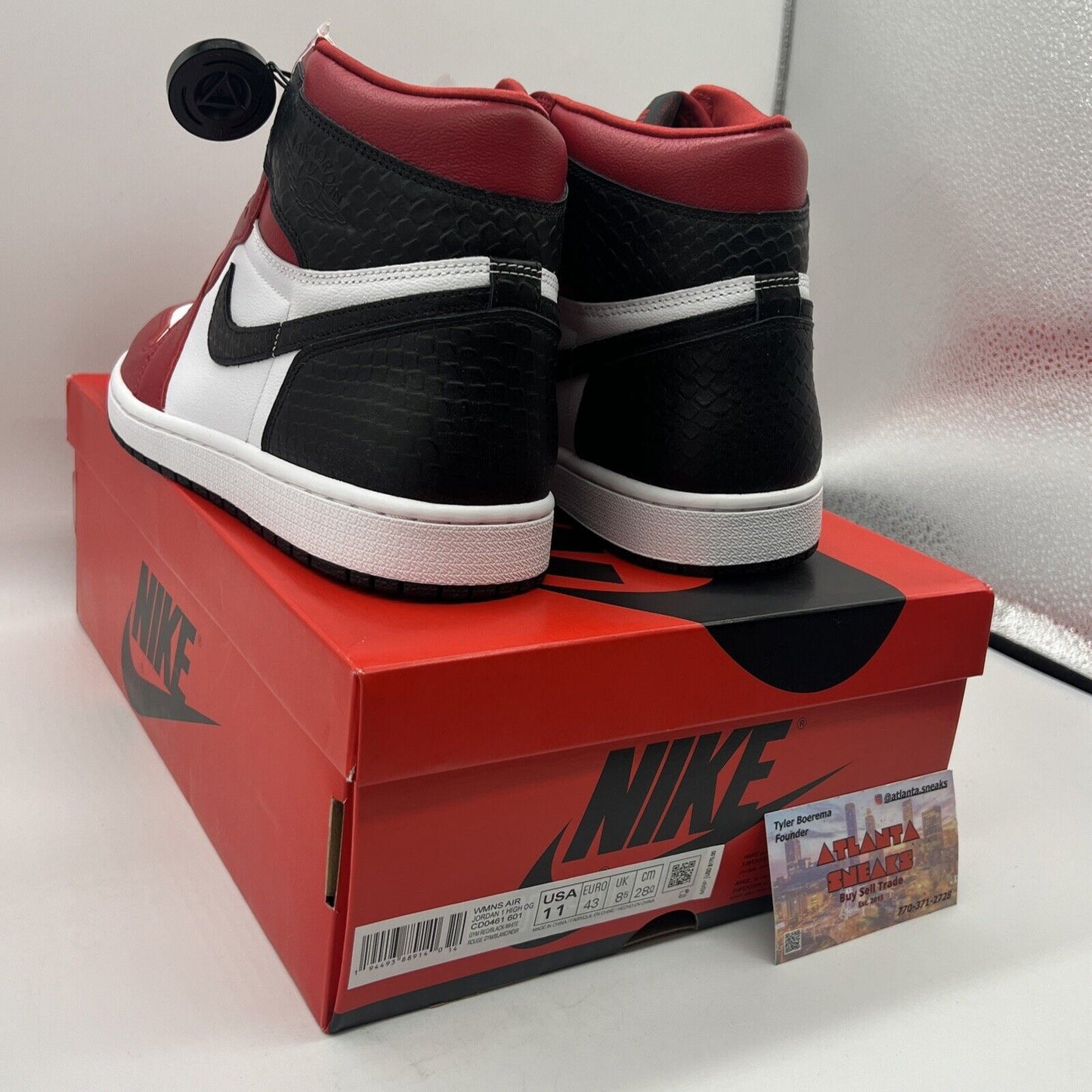 Size 11 - Air Jordan 1 Retro OG Satin Red W Brand New Og All Black White Red DS