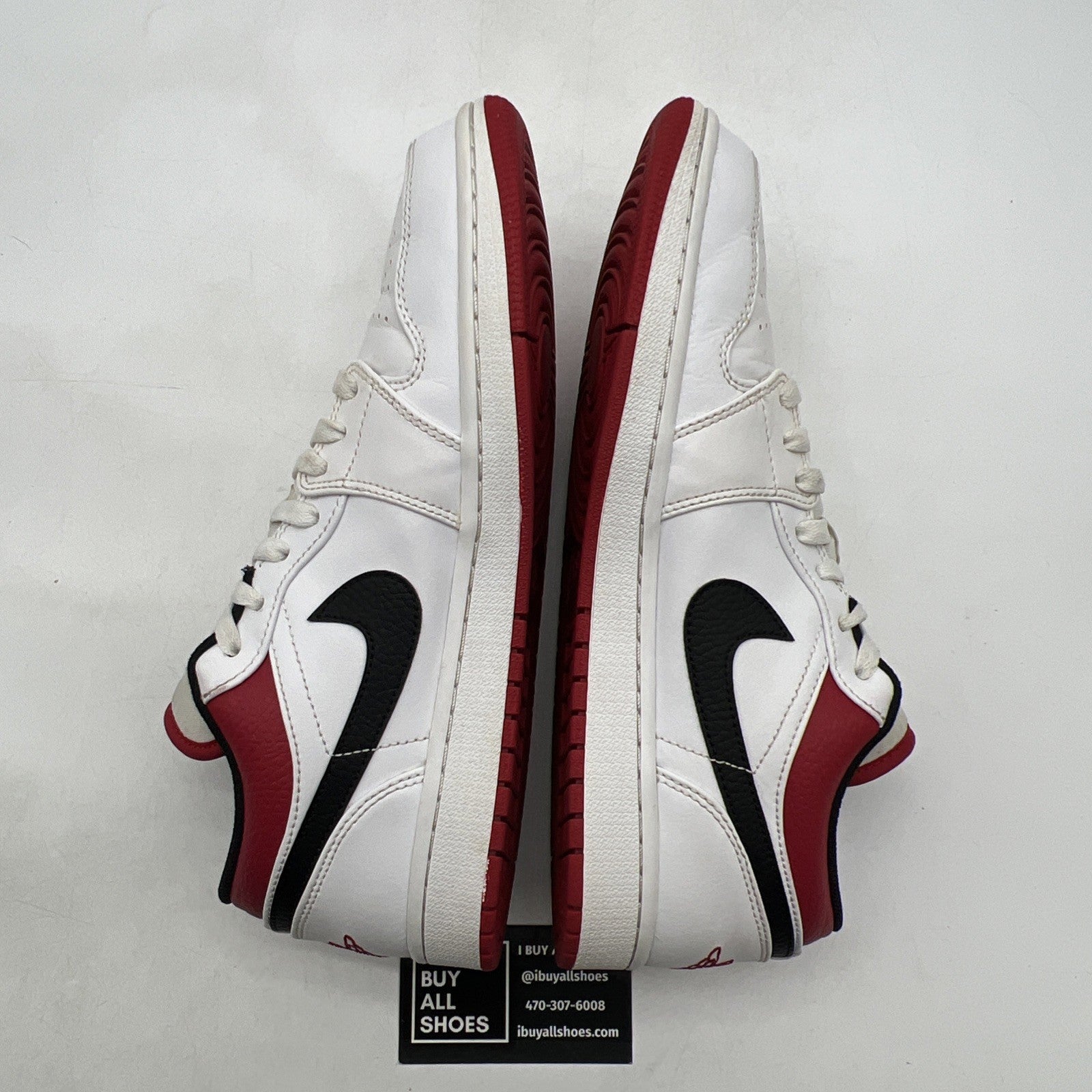 Size 10 - Air Jordan 1 Low White University Red (553558-118)