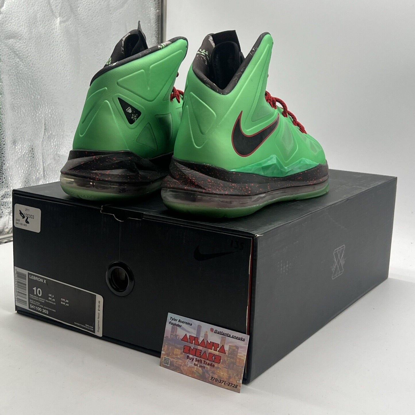 Size 10 - Nike LeBron 10 Cutting Jade (541100-303)