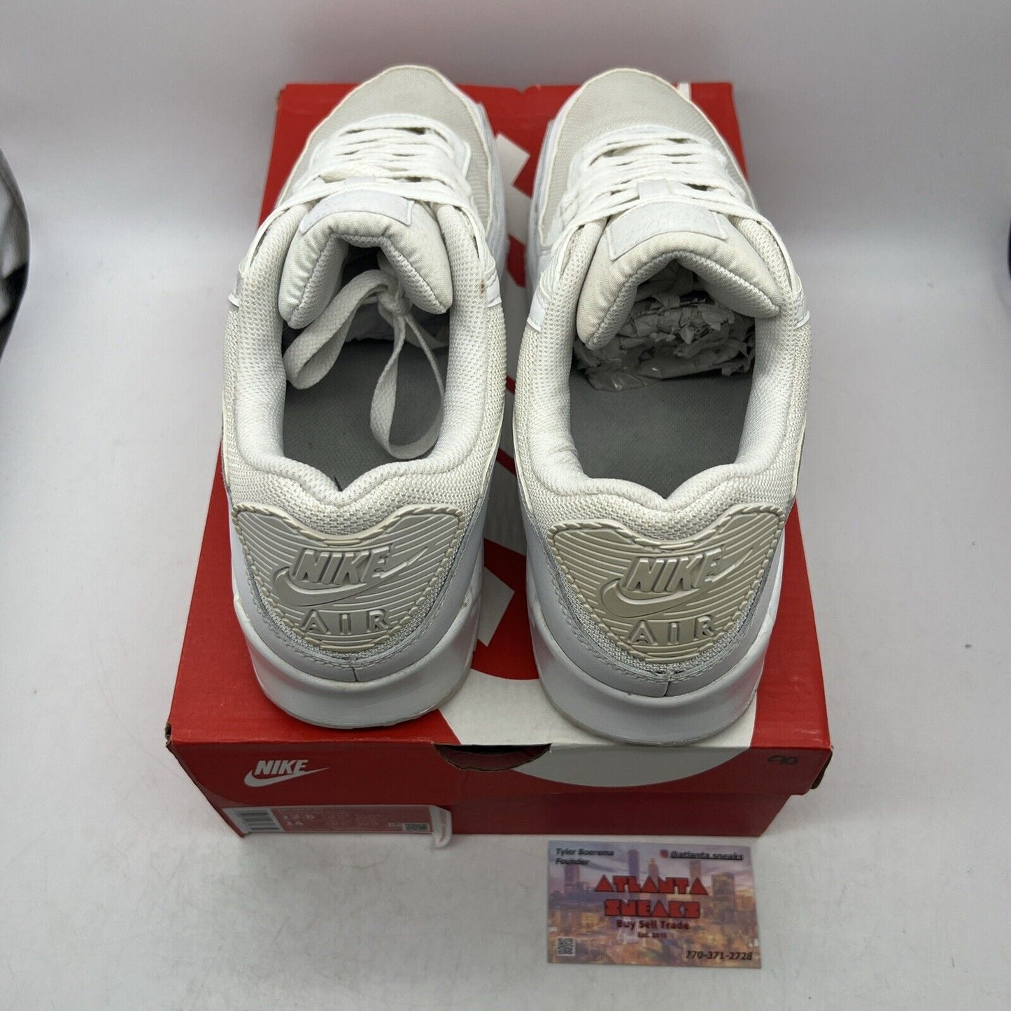 Size 12.5 - Nike Air Max 90 Triple White 2020 Leather (CN8490-100)