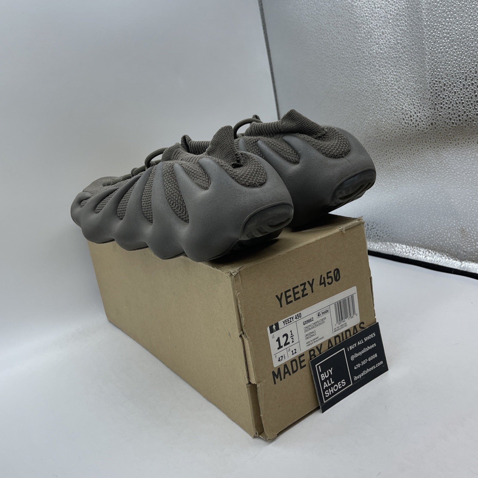 Size 12.5 - adidas Yeezy 450 Cinder Brown Suede (GX9662)