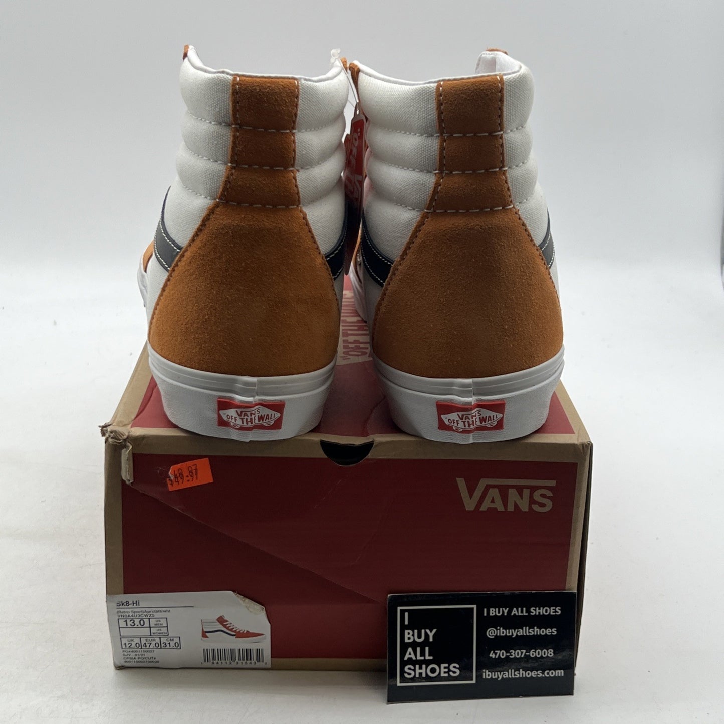 Size 13 - Vans Sk8- High Retro Sport - Apricot Buff (VN0A4U3CWZ5)