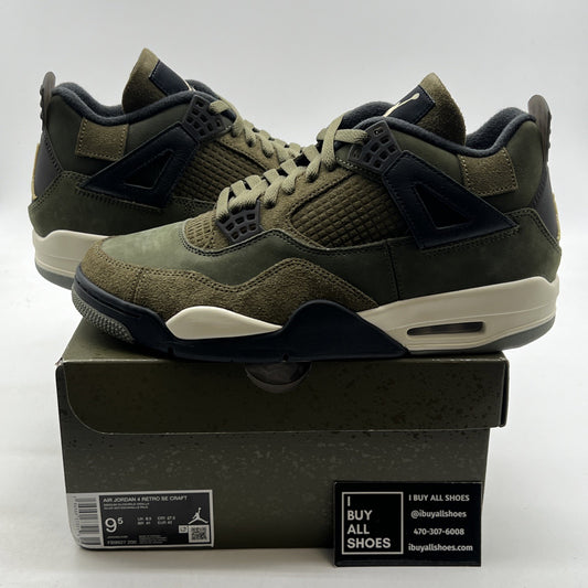 Size 9.5 - Air Jordan 4 SE Retro Low Craft - Olive (FB9927-200)