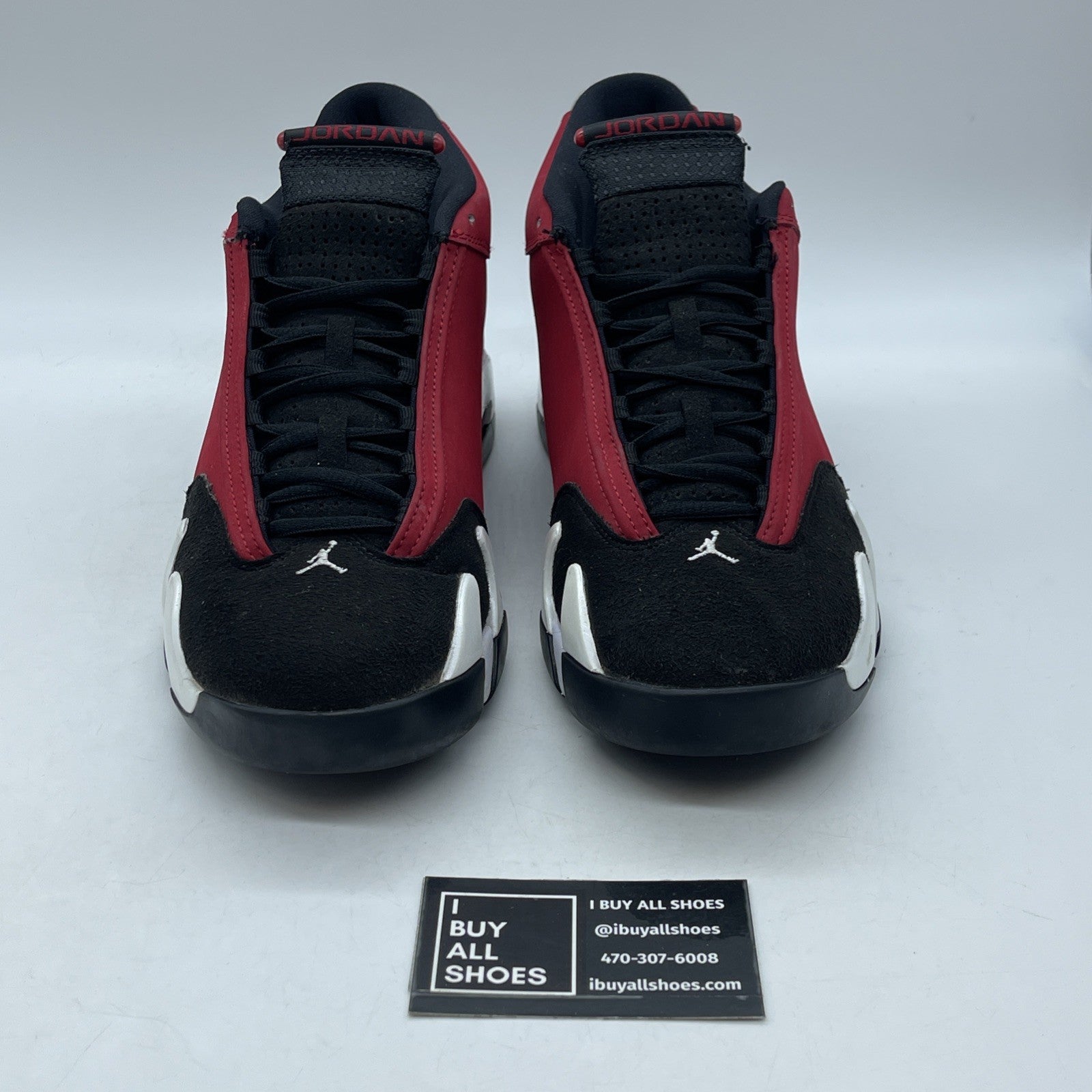 Size 10 - Air Jordan 14 Retro Gym Red Black Suede Leather (487471-006)