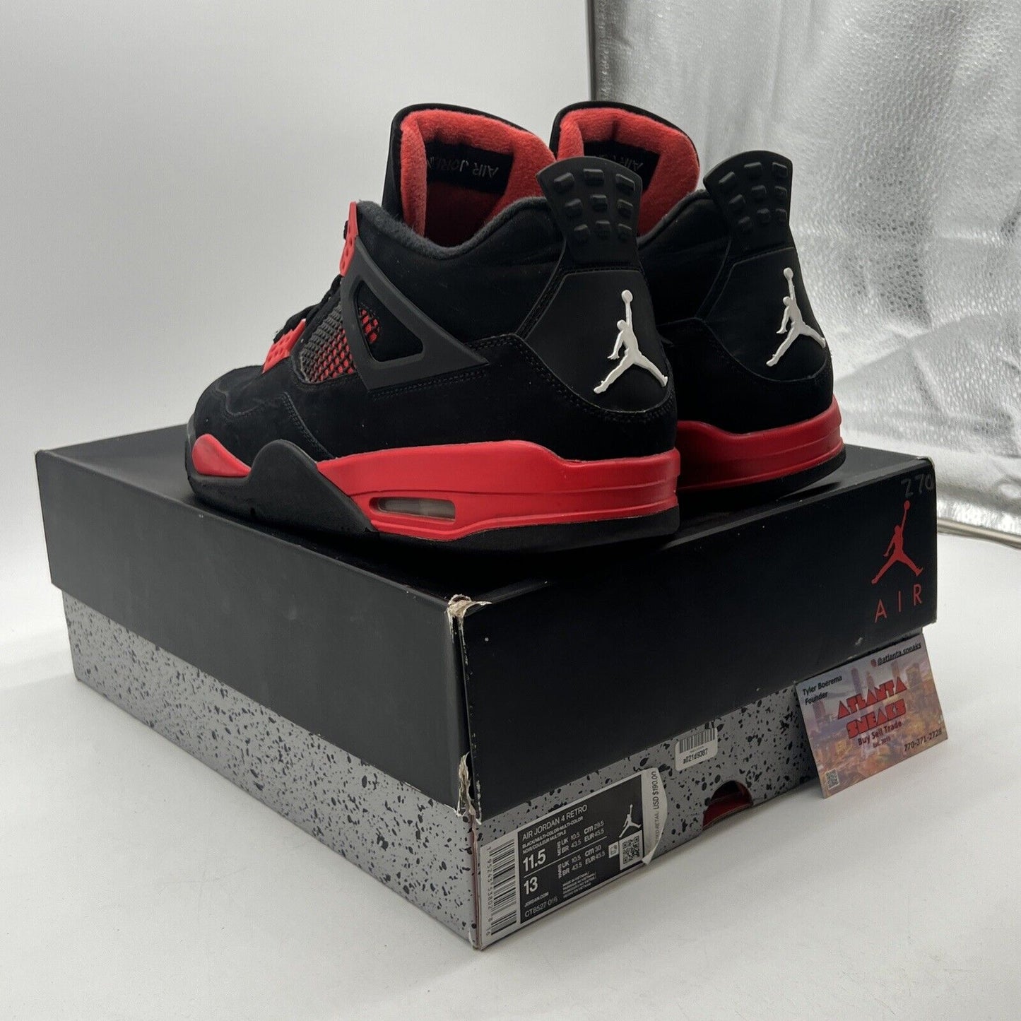 Size 11.5 - Jordan 4 Retro Mid Red Thunder Black Red Suede (CT8527-016)